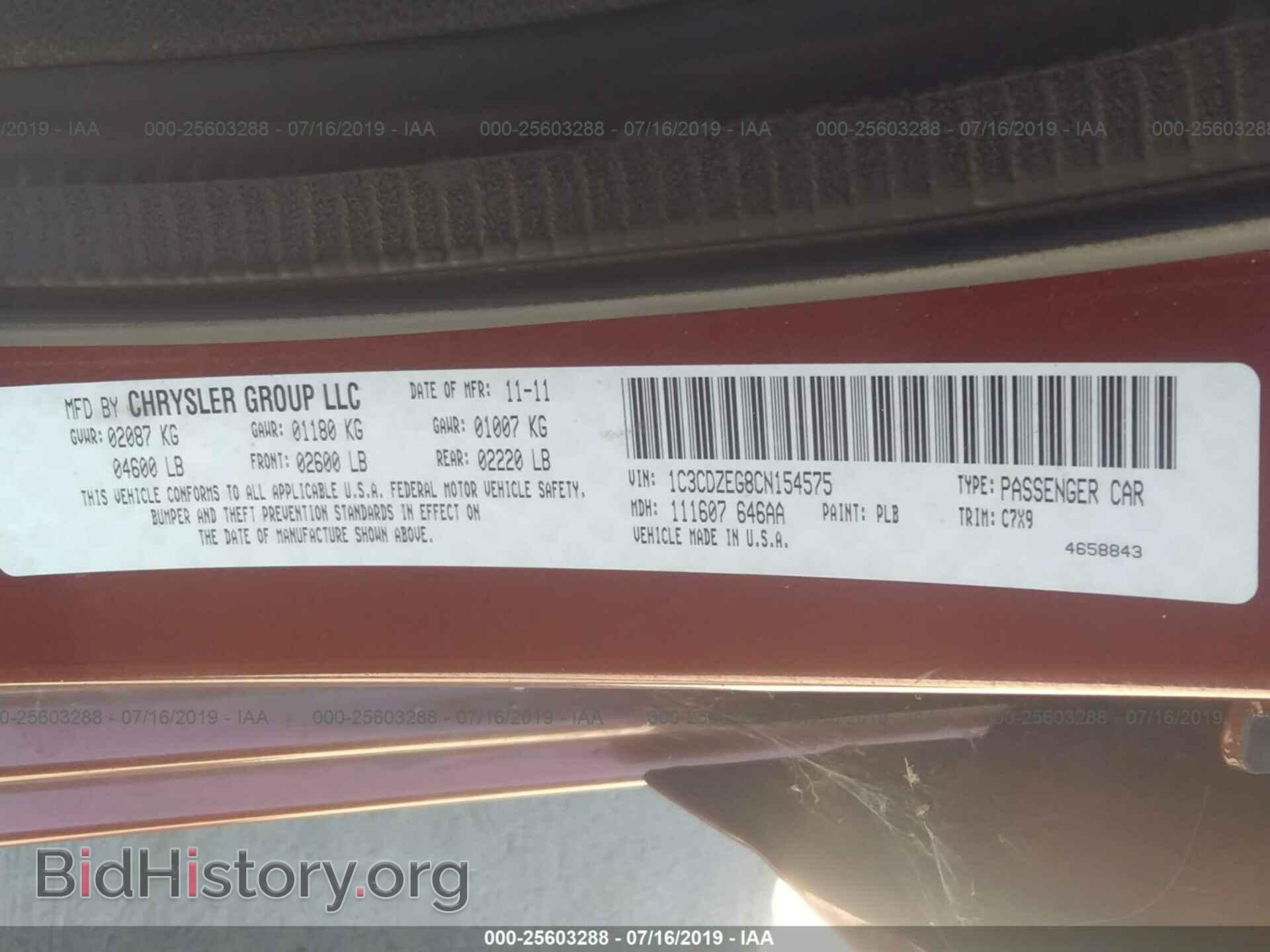 2012 DODGE AVENGER - VIN: 1C3CDZEG8CN154575 - Photo 9