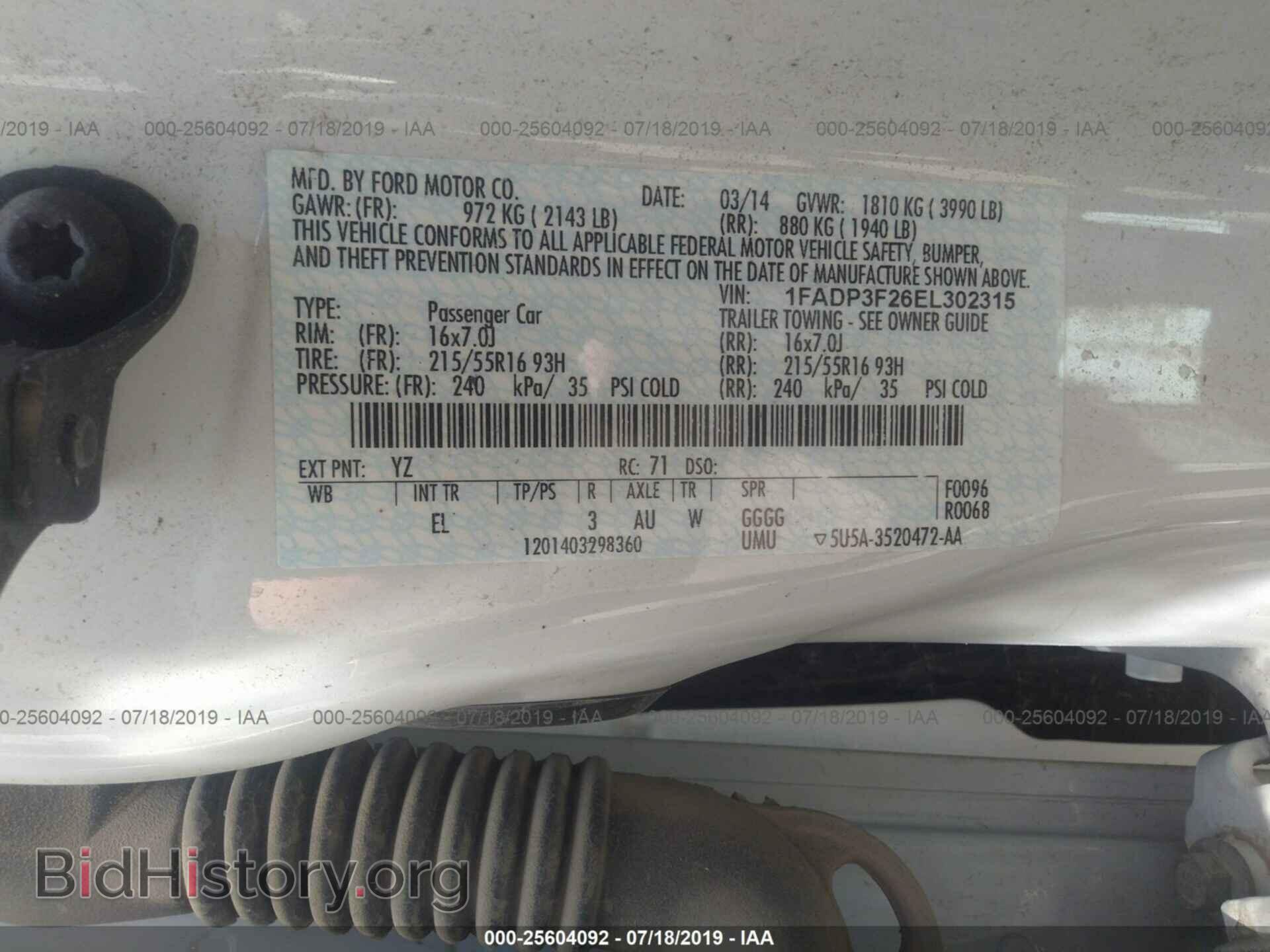 2014 FORD FOCUS - VIN: 1FADP3F26EL302315 - Photo 9