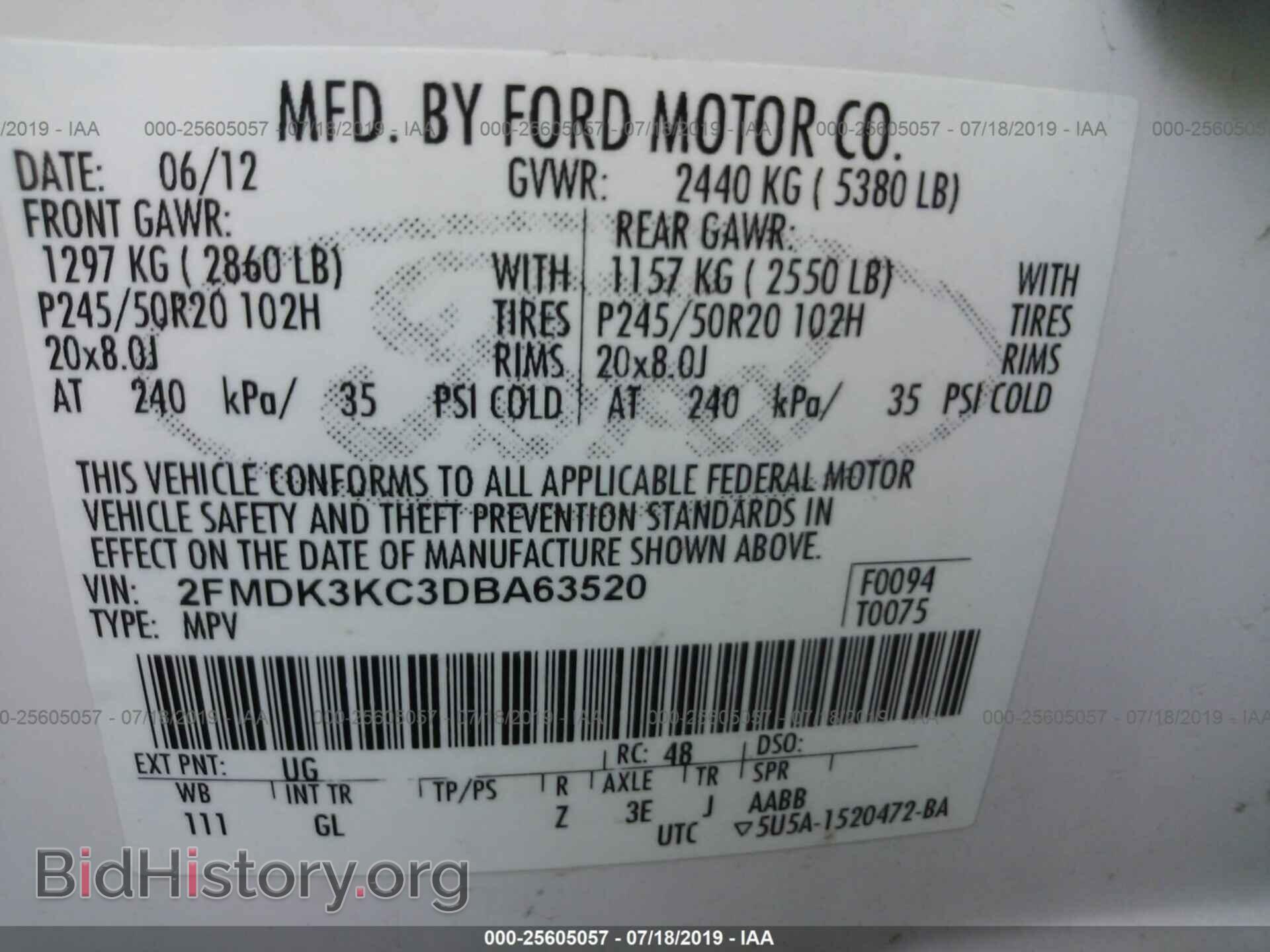 2013 FORD EDGE - VIN: 2FMDK3KC3DBA63520 - Фото 9