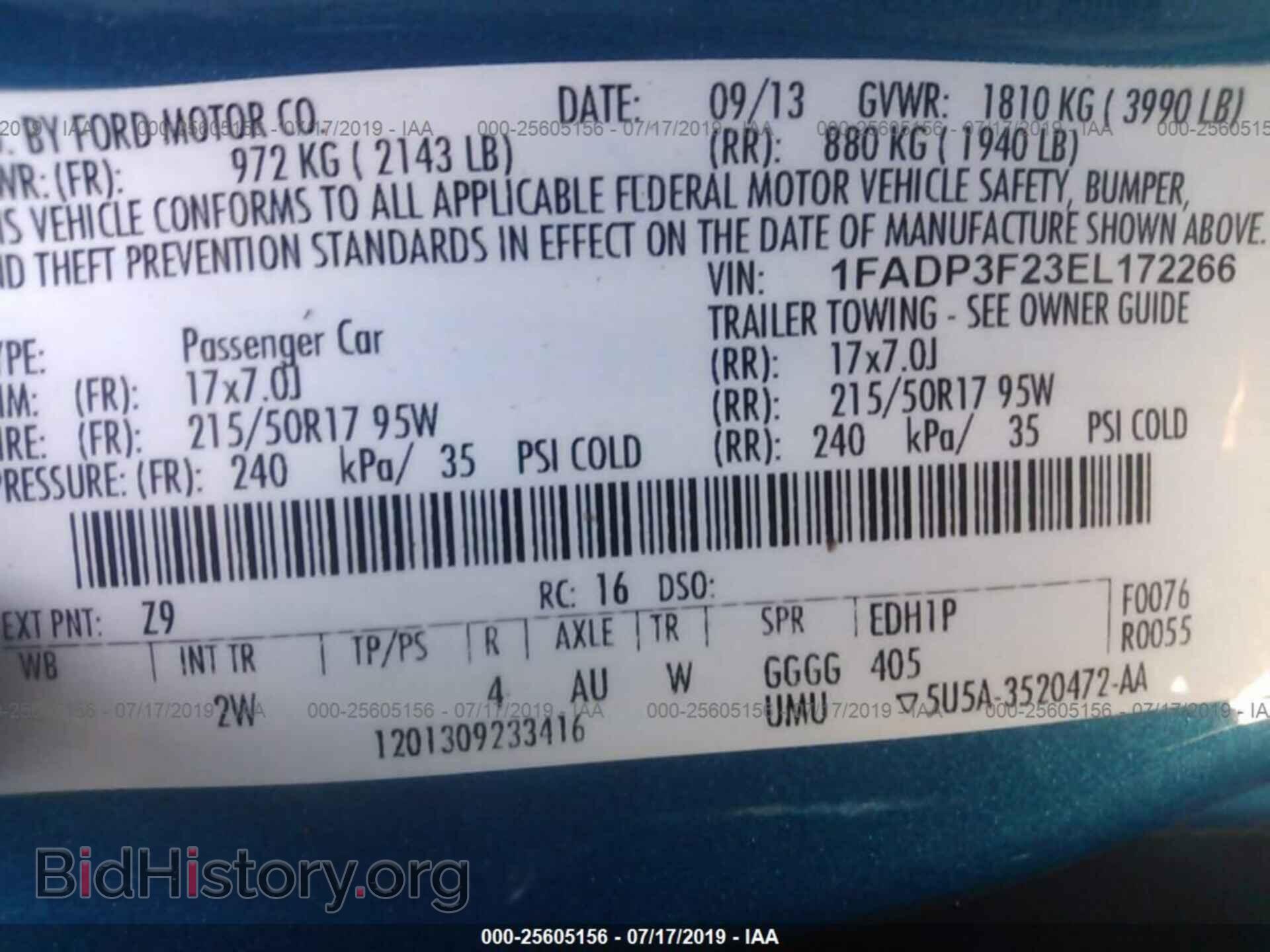 2014 FORD FOCUS - VIN: 1FADP3F23EL172266 - Photo 9