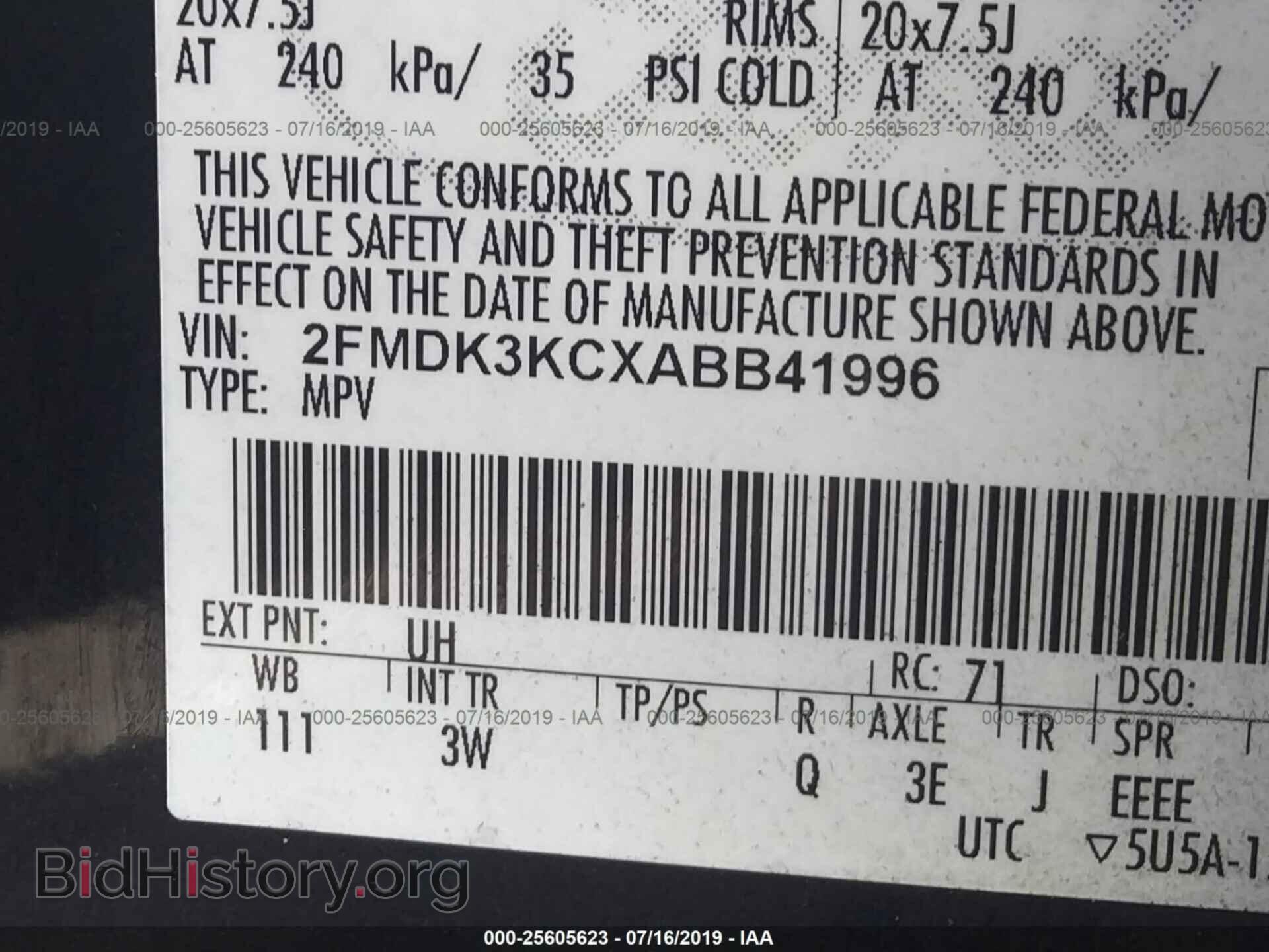 2010 FORD EDGE - VIN: 2FMDK3KCXABB41996 - Photo 9