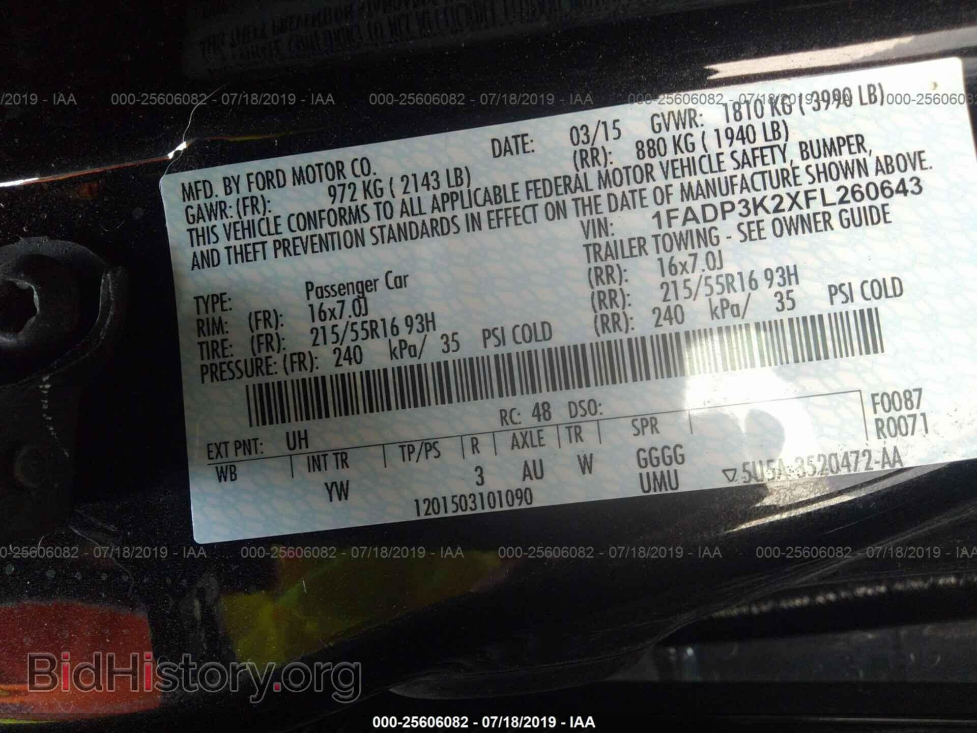 2015 FORD FOCUS - VIN: 1FADP3K2XFL260643 - Photo 9