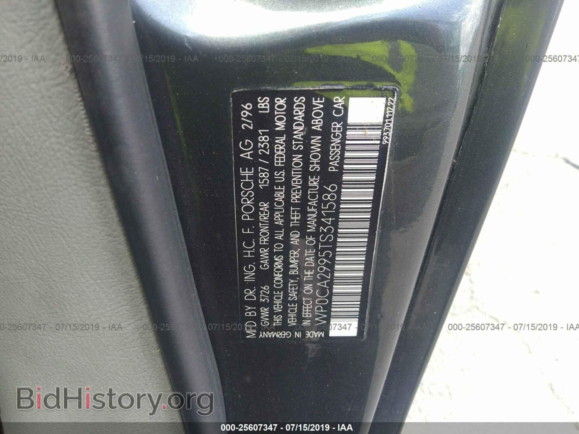 1996 PORSCHE 911 - VIN: WP0CA2995TS341586 - Фото 9