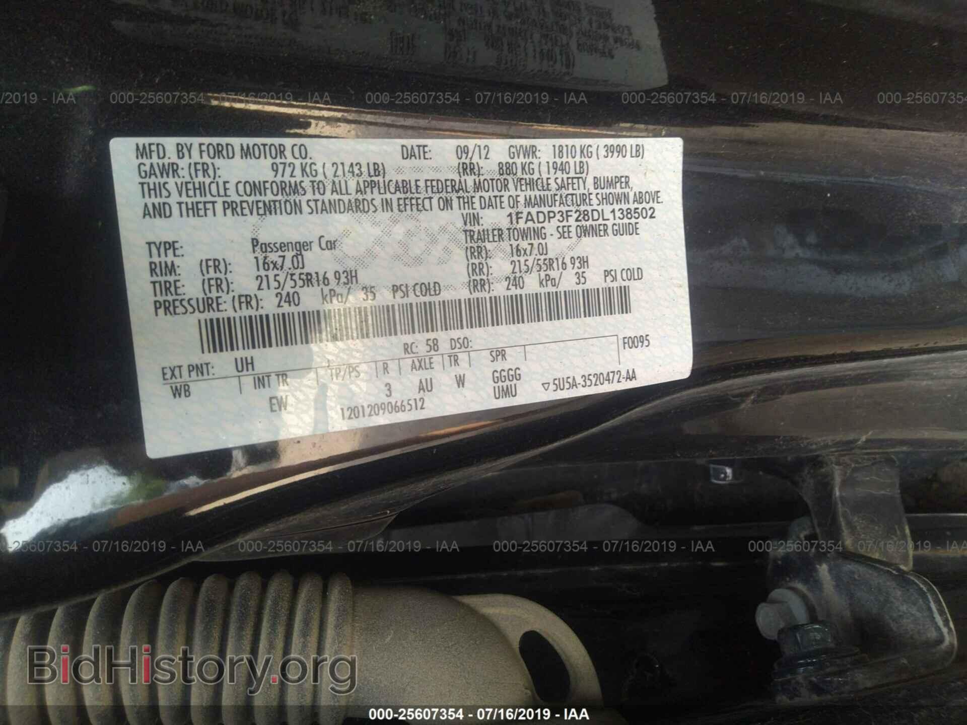 2013 FORD FOCUS - VIN: 1FADP3F28DL138502 - Фото 9