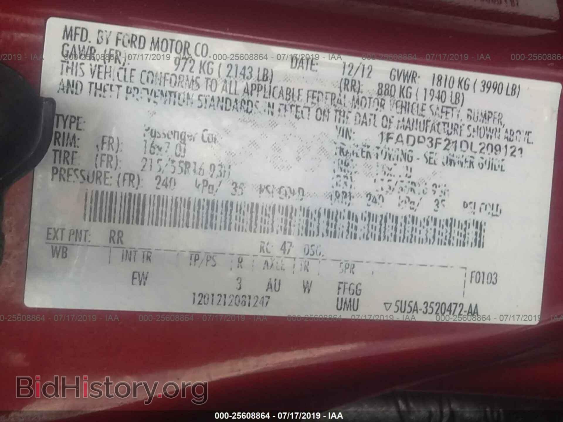 2013 FORD FOCUS - VIN: 1FADP3F21DL209121 - Photo 9