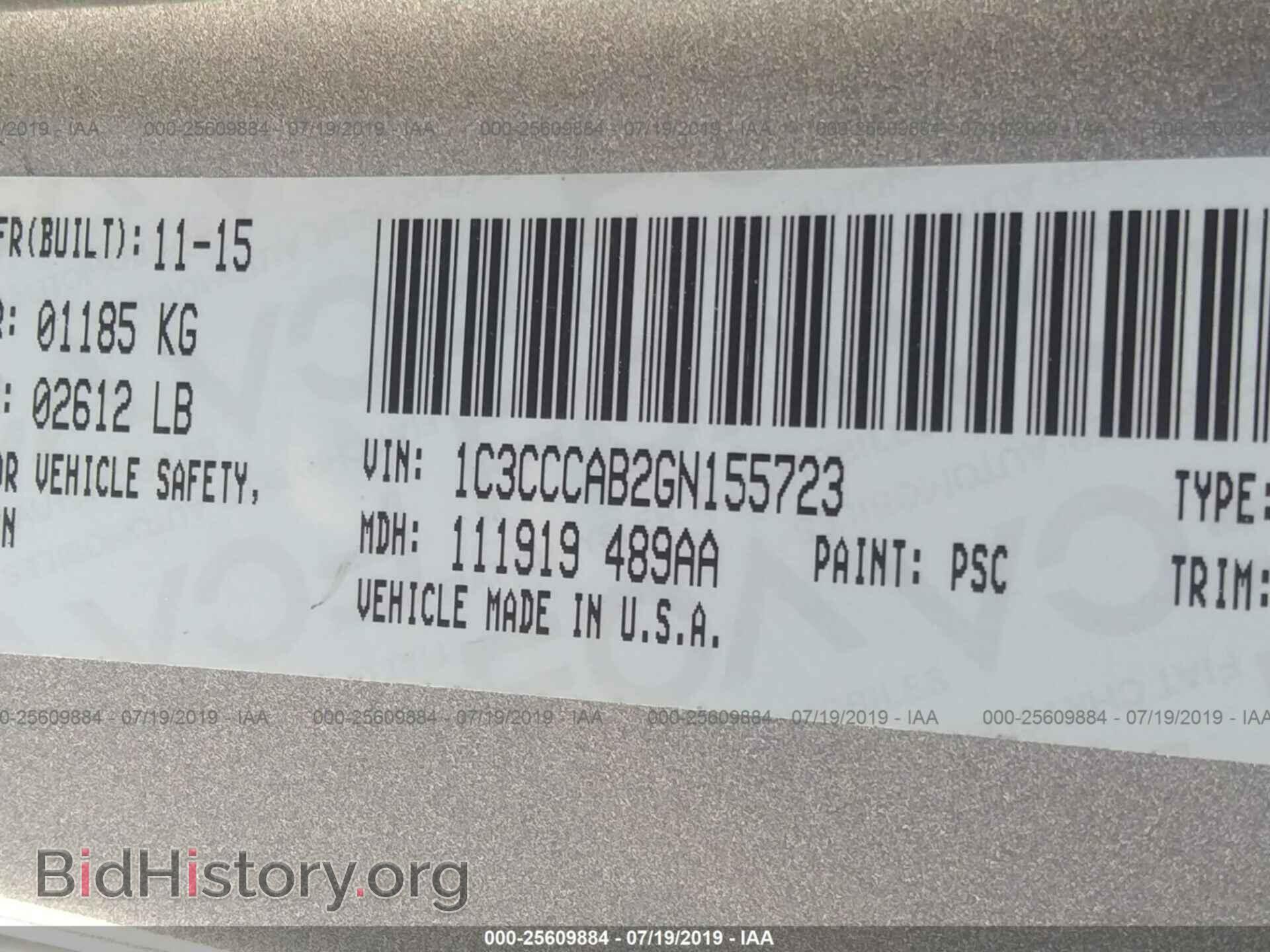 2016 CHRYSLER 200 - VIN: 1C3CCCAB2GN155723 - Photo 9