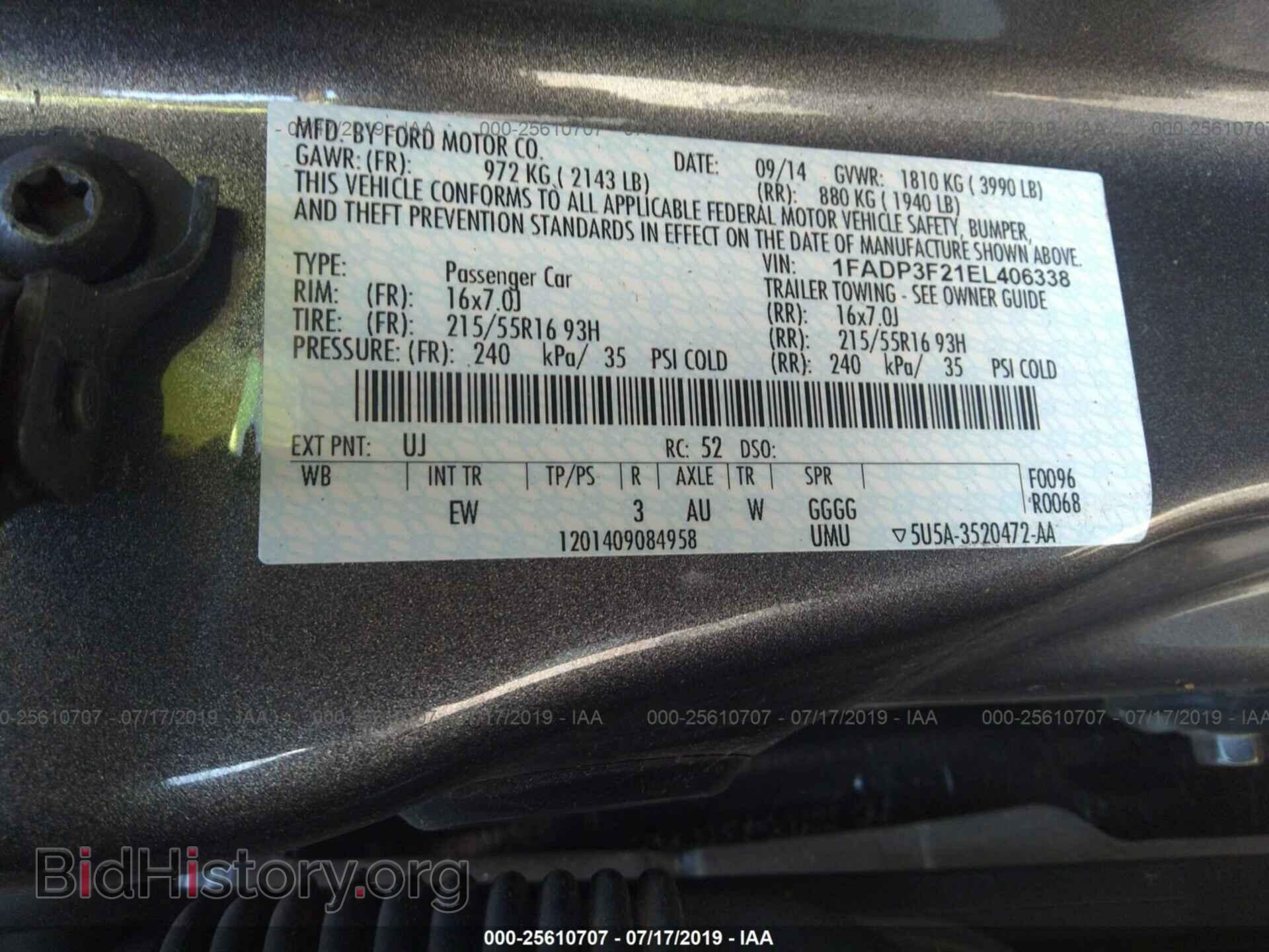 2014 FORD FOCUS - VIN: 1FADP3F21EL406338 - Photo 9