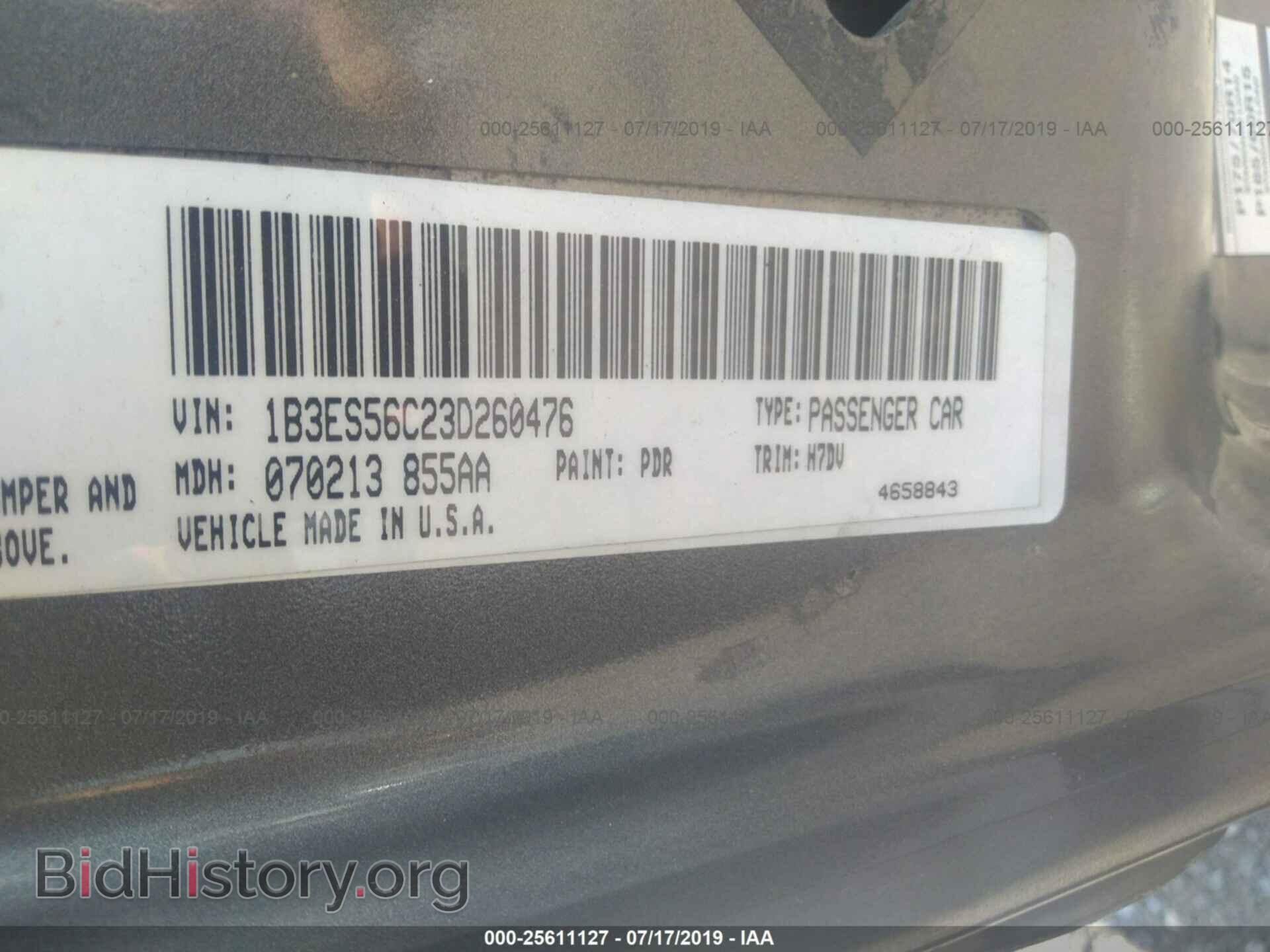 2003 DODGE NEON - VIN: 1B3ES56C23D260476 - Фото 9
