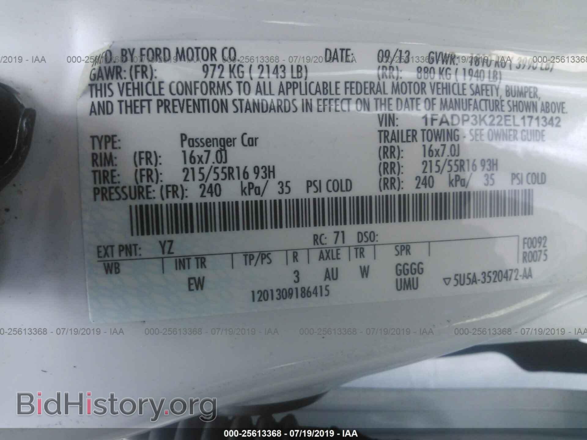 2014 FORD FOCUS - VIN: 1FADP3K22EL171342 - Photo 9