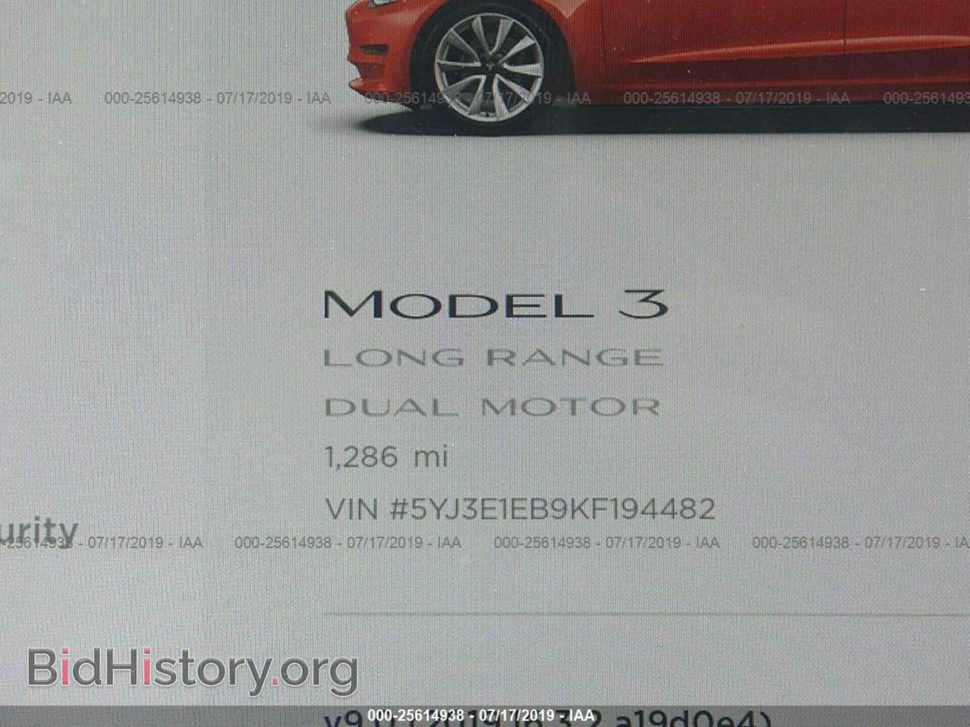 2019 TESLA MODEL 3 - VIN: 5YJ3E1EB9KF194482 - Фото 7