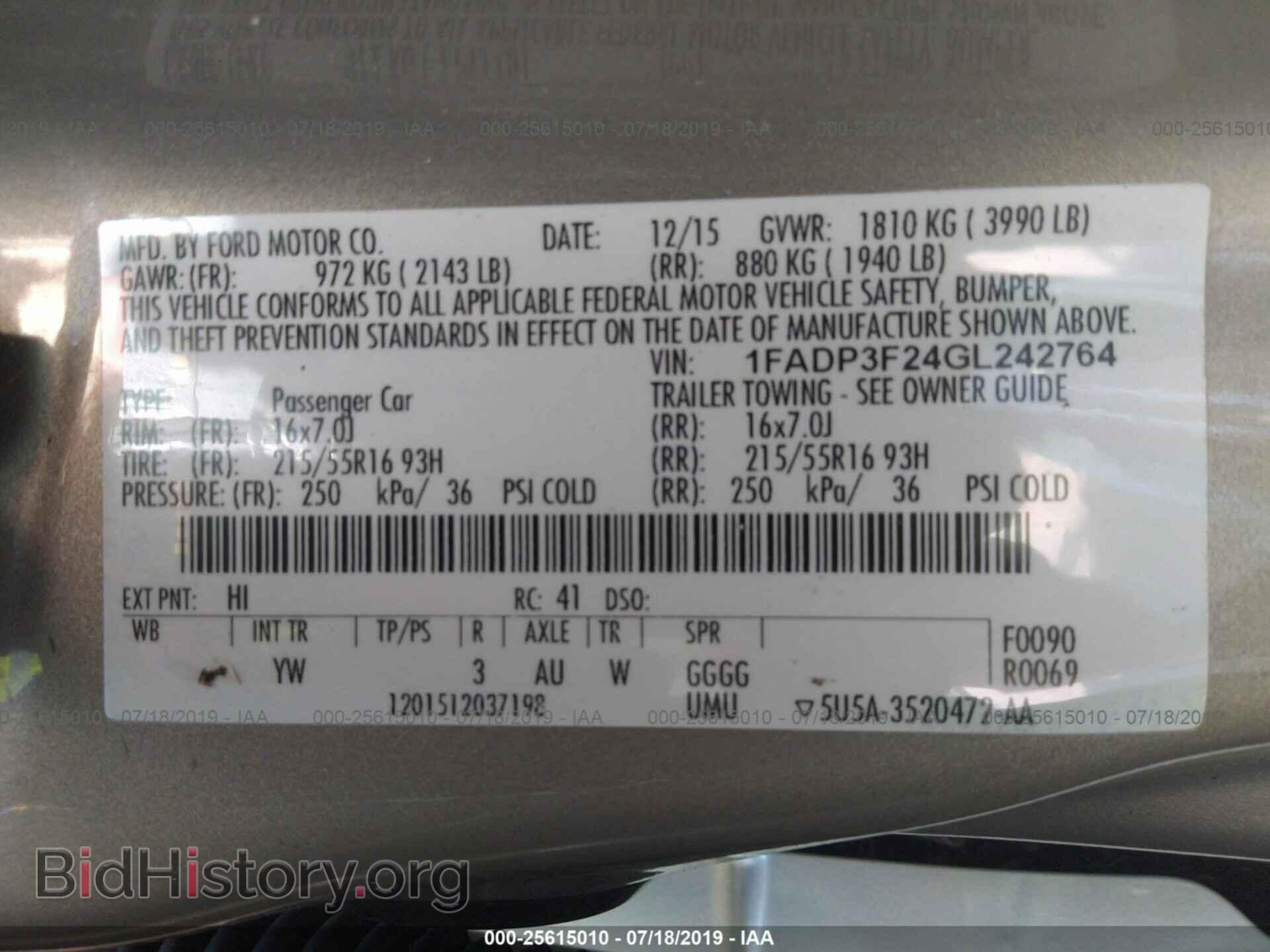 2016 FORD FOCUS - VIN: 1FADP3F24GL242764 - Photo 9