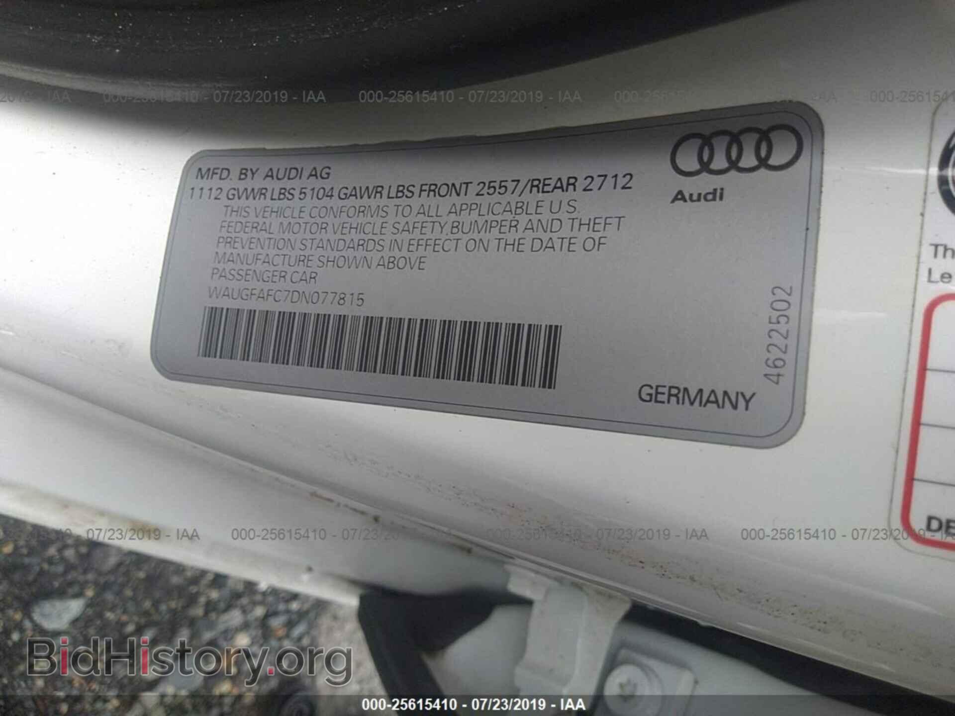 2013 AUDI A6 - VIN: WAUGFAFC7DN077815 - Photo 9