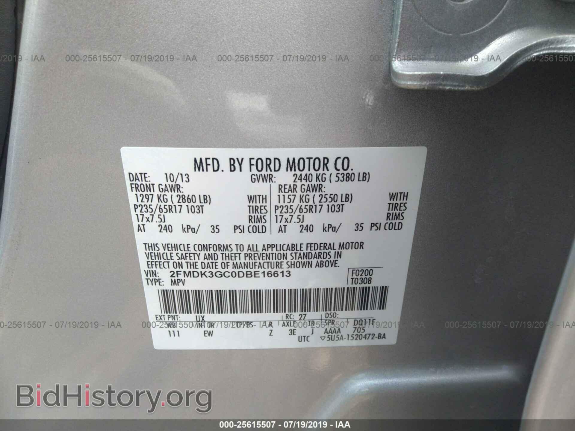 2013 FORD EDGE - VIN: 2FMDK3GC0DBE16613 - Photo 9