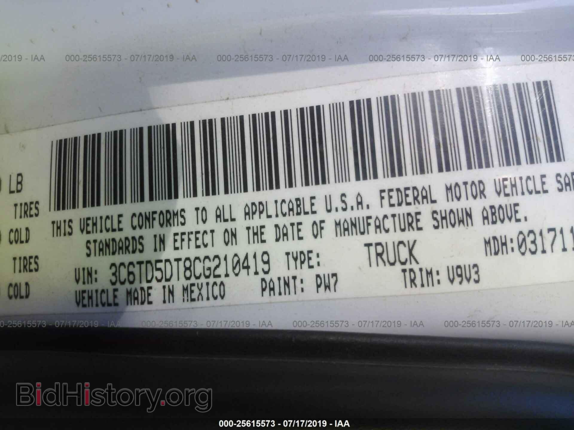 2012 DODGE RAM 2500 - VIN: 3C6TD5DT8CG210419 - Фото 9