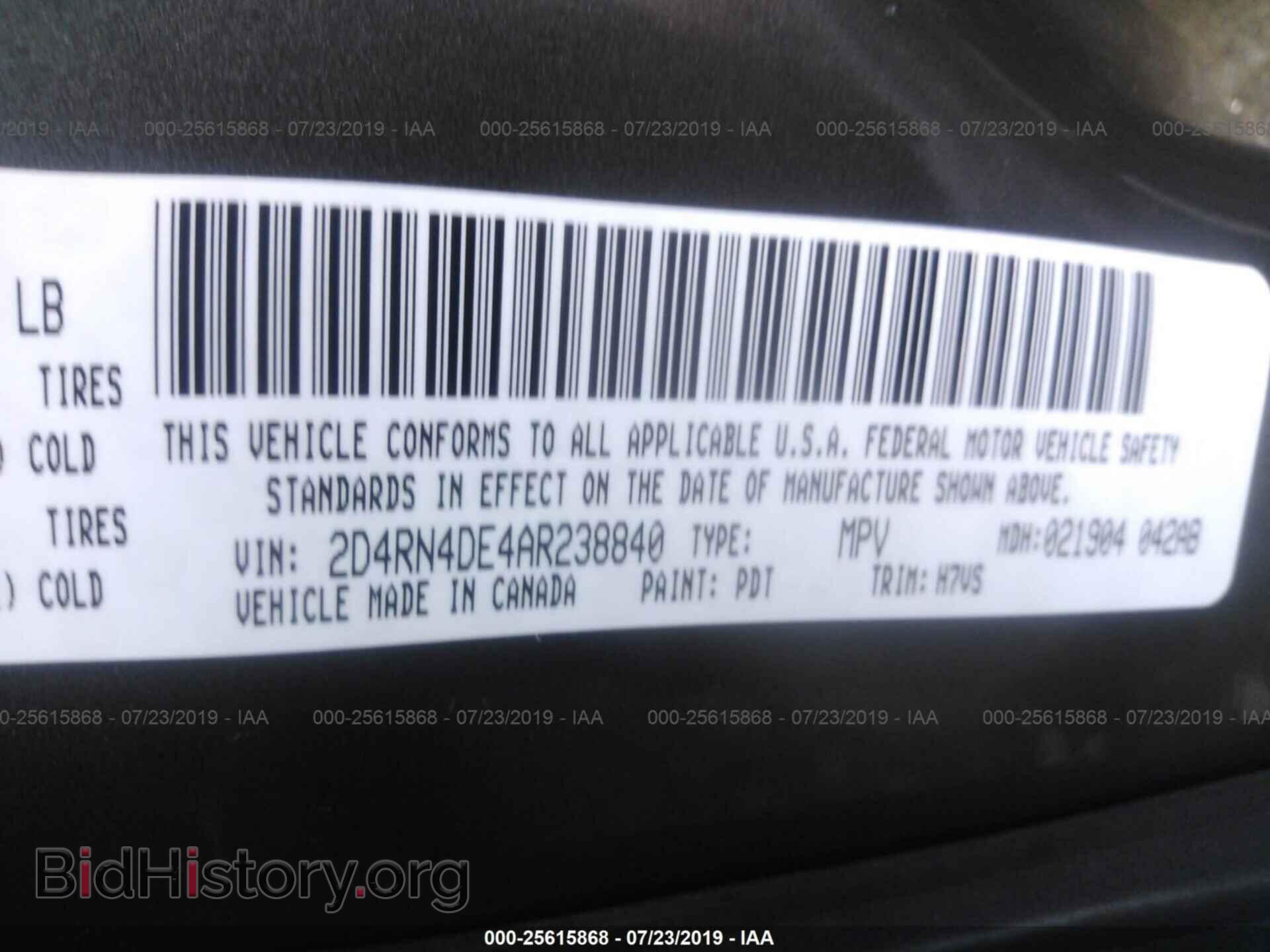 2010 DODGE GRAND CARAVAN - VIN: 2D4RN4DE4AR238840 - Фото 9
