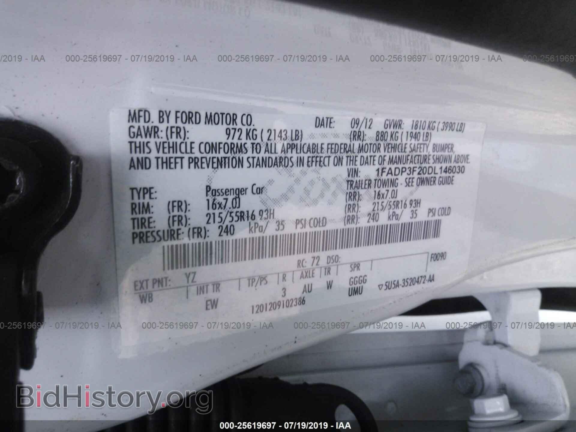 2013 FORD FOCUS - VIN: 1FADP3F20DL146030 - Фото 9