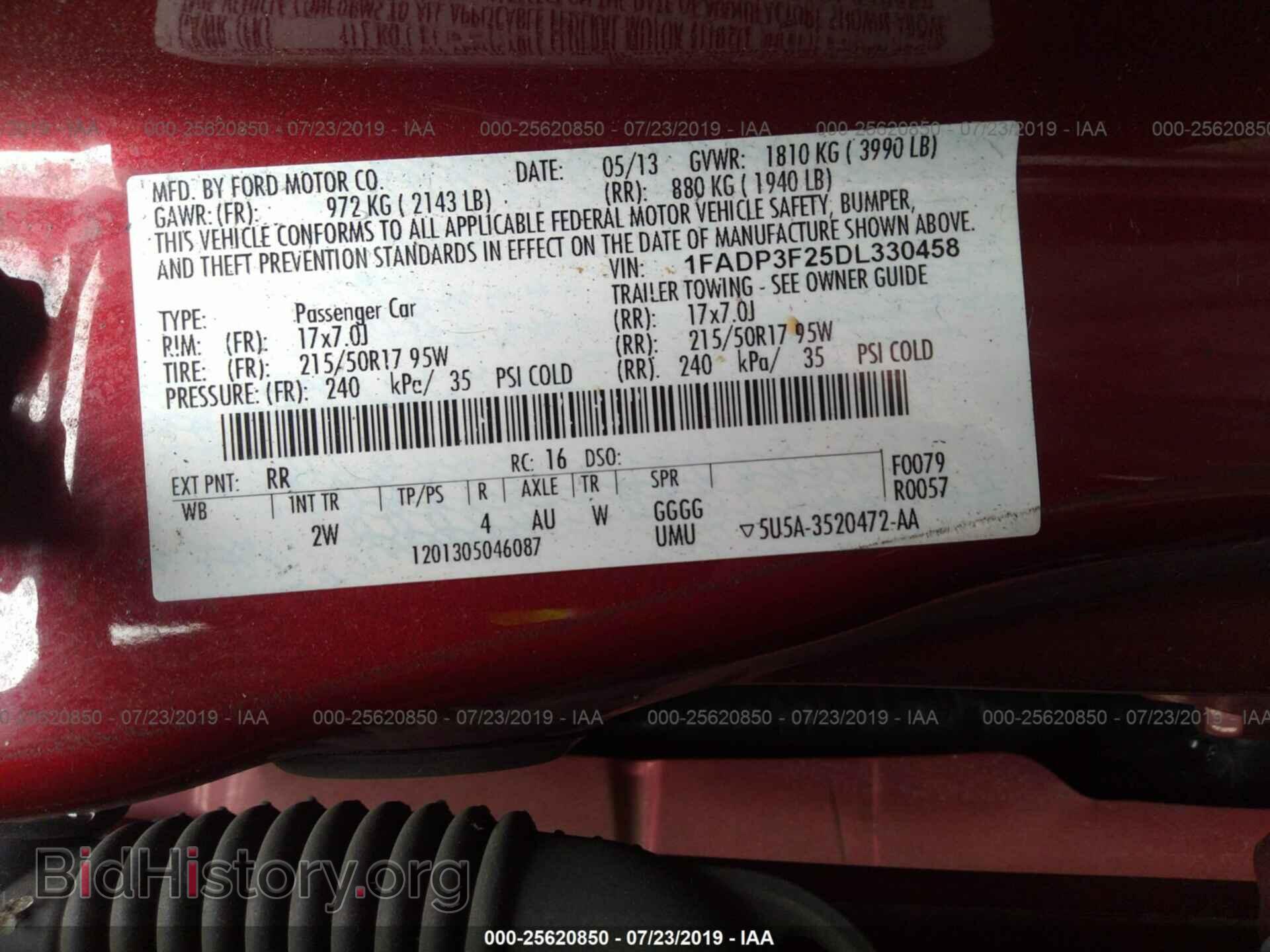 2013 FORD FOCUS - VIN: 1FADP3F25DL330458 - Photo 9