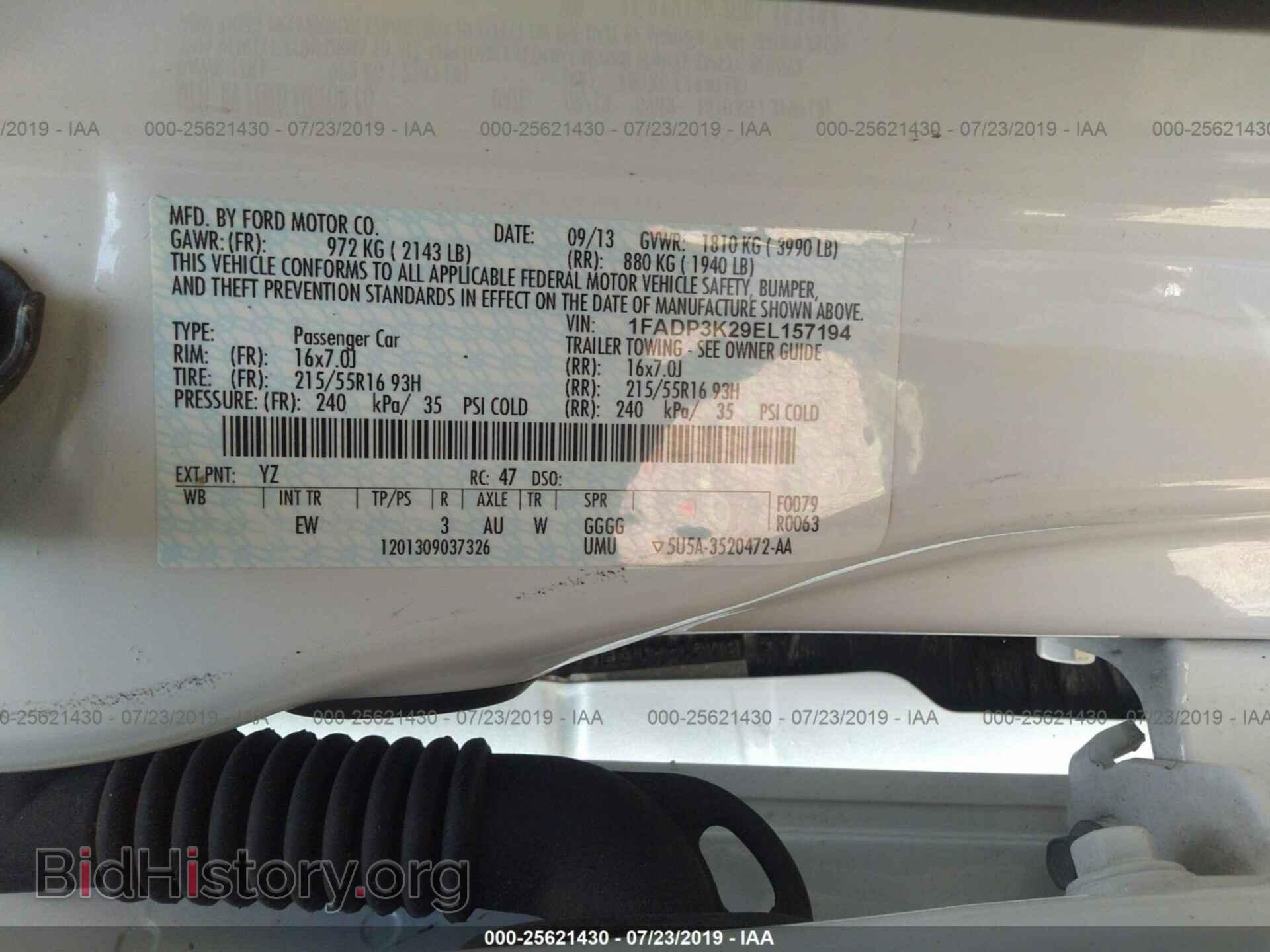 2014 FORD FOCUS - VIN: 1FADP3K29EL157194 - Photo 9