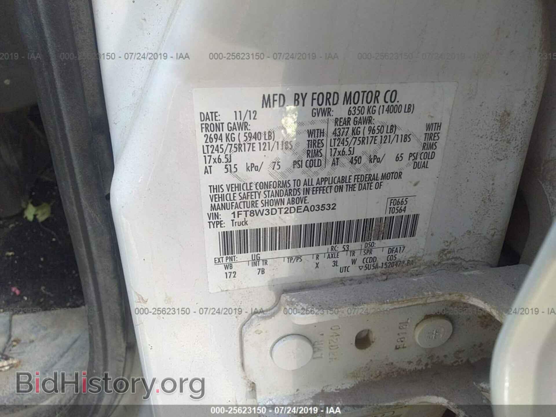 2013 FORD F350 - VIN: 1FT8W3DT2DEA03532 - Фото 9
