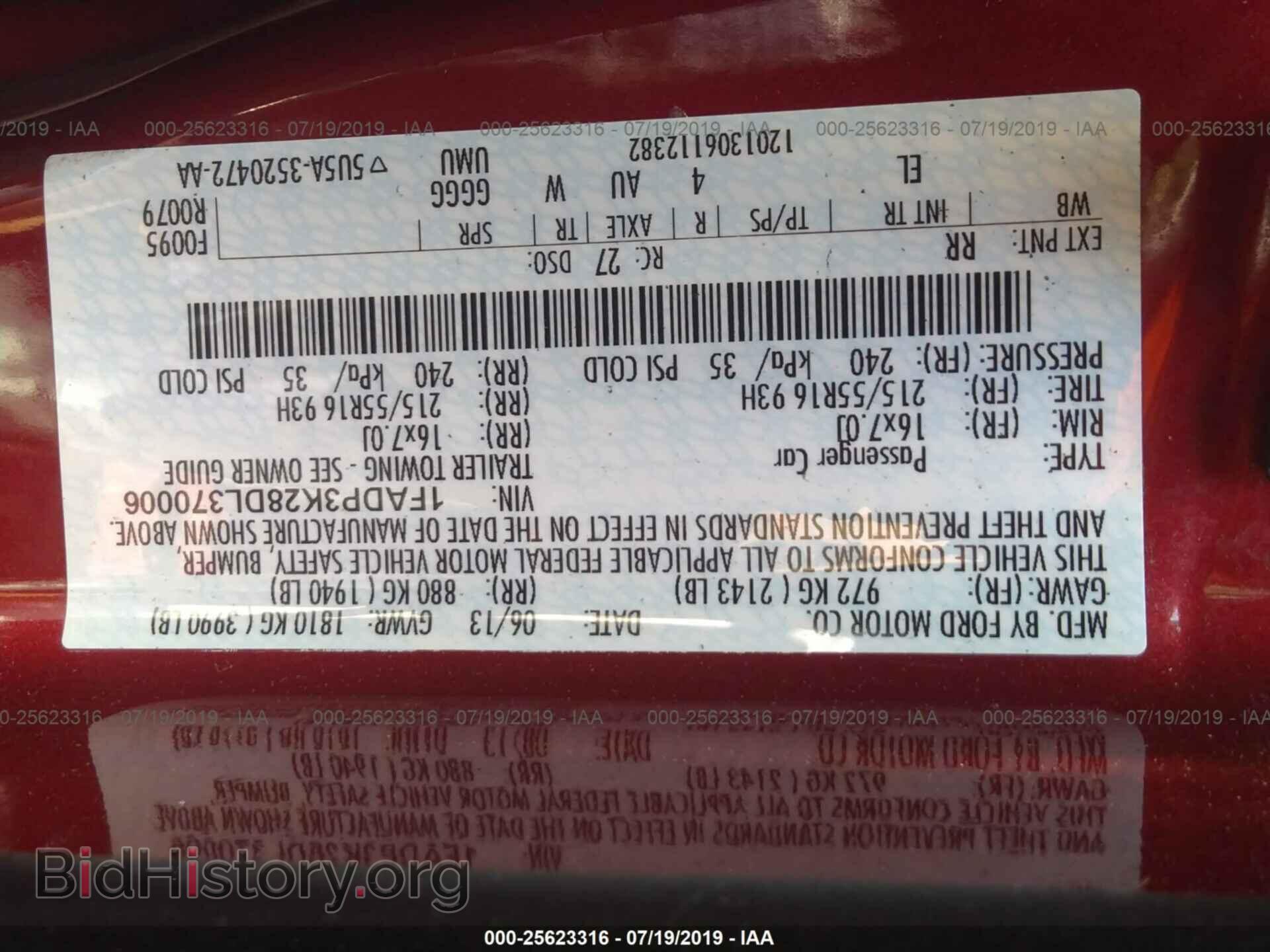 2013 FORD FOCUS - VIN: 1FADP3K28DL370006 - Фото 9