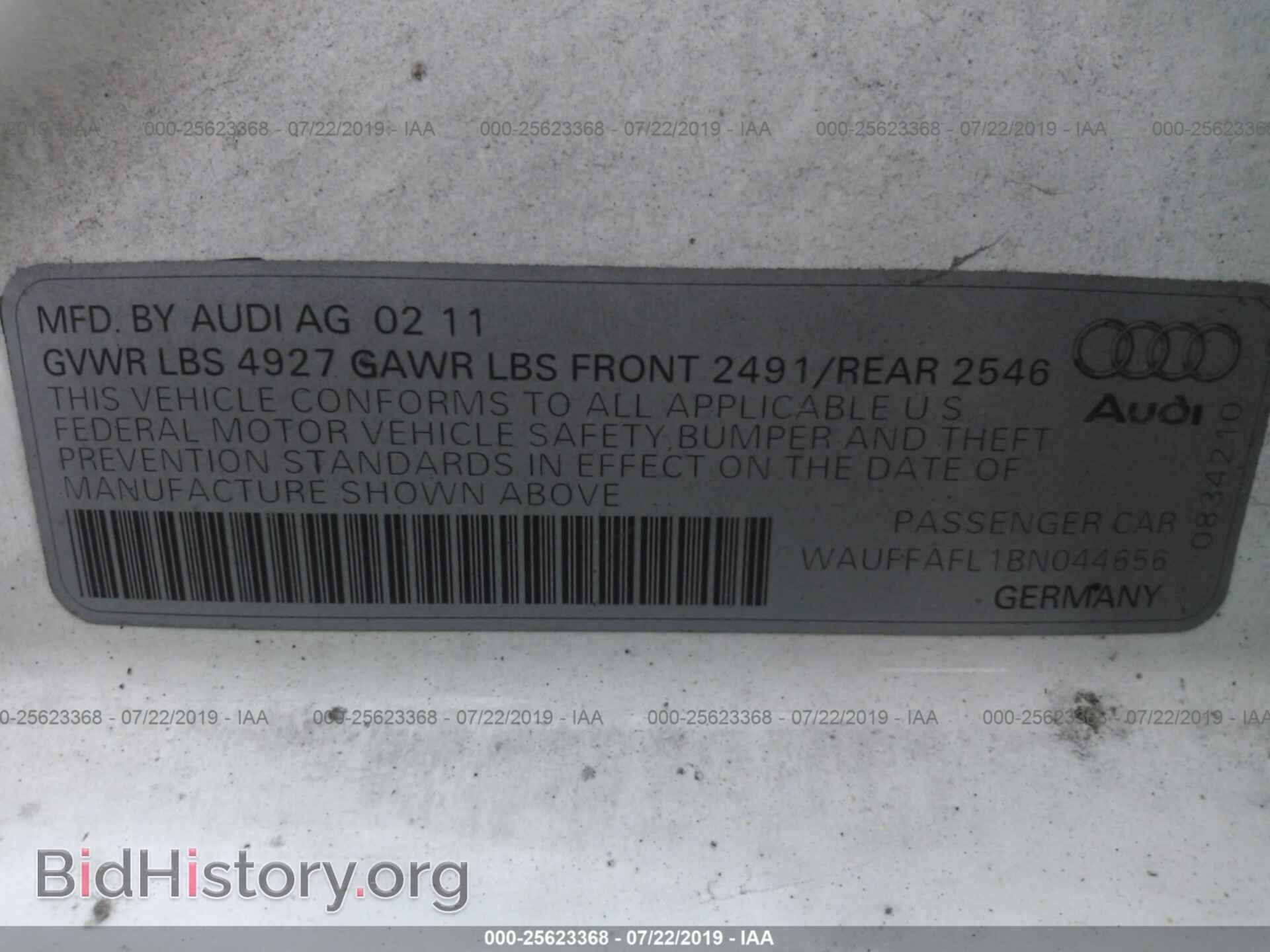 2011 AUDI A4 - VIN: WAUFFAFL1BN044656 - Photo 9