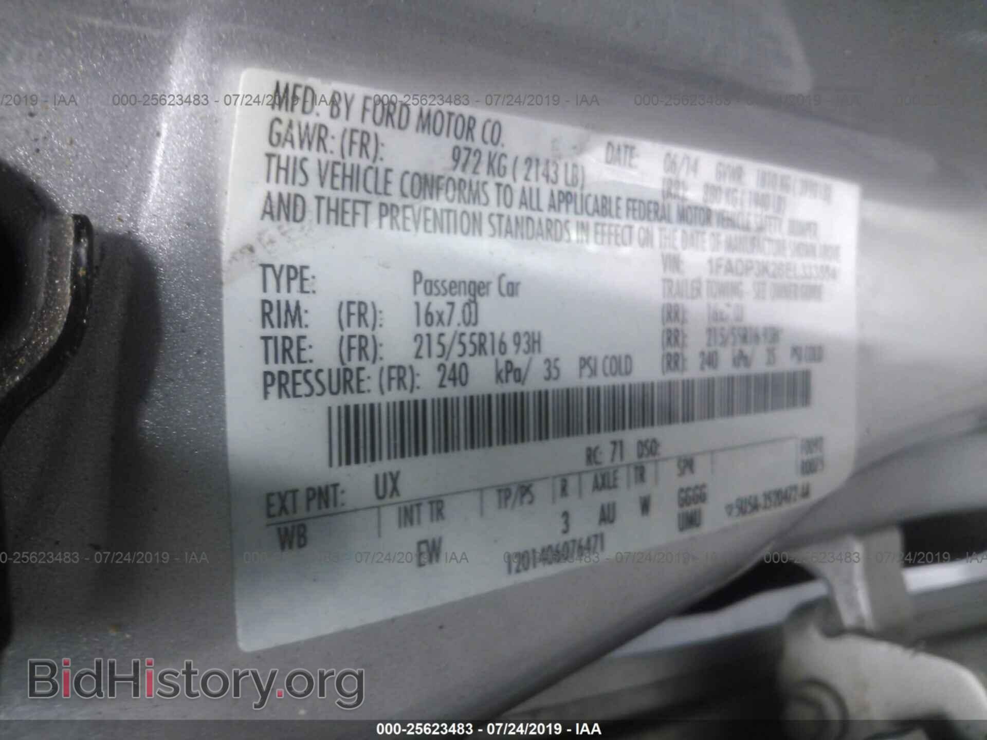 2014 FORD FOCUS - VIN: 1FADP3K26EL333554 - Фото 9