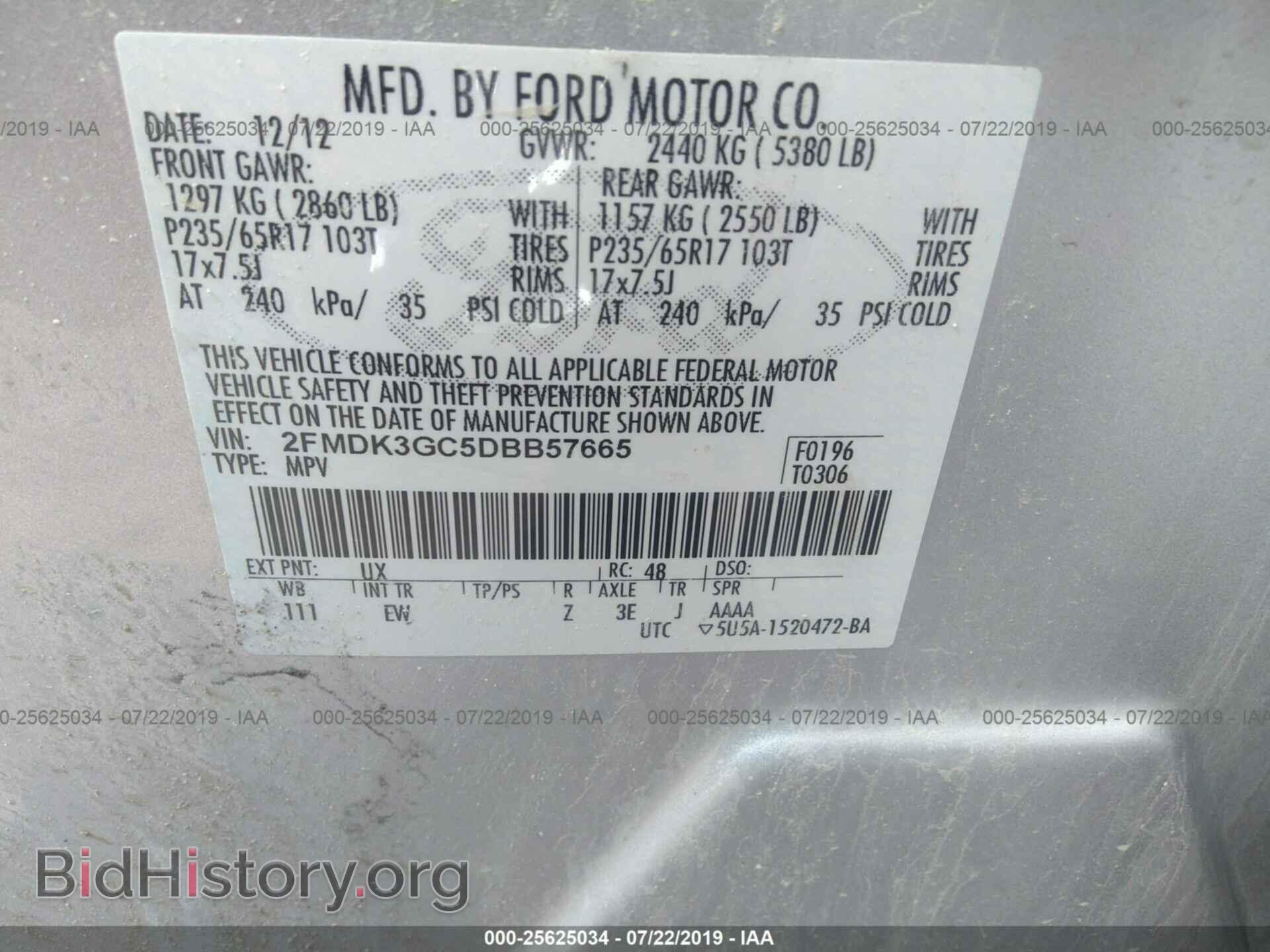 2013 FORD EDGE - VIN: 2FMDK3GC5DBB57665 - Photo 9