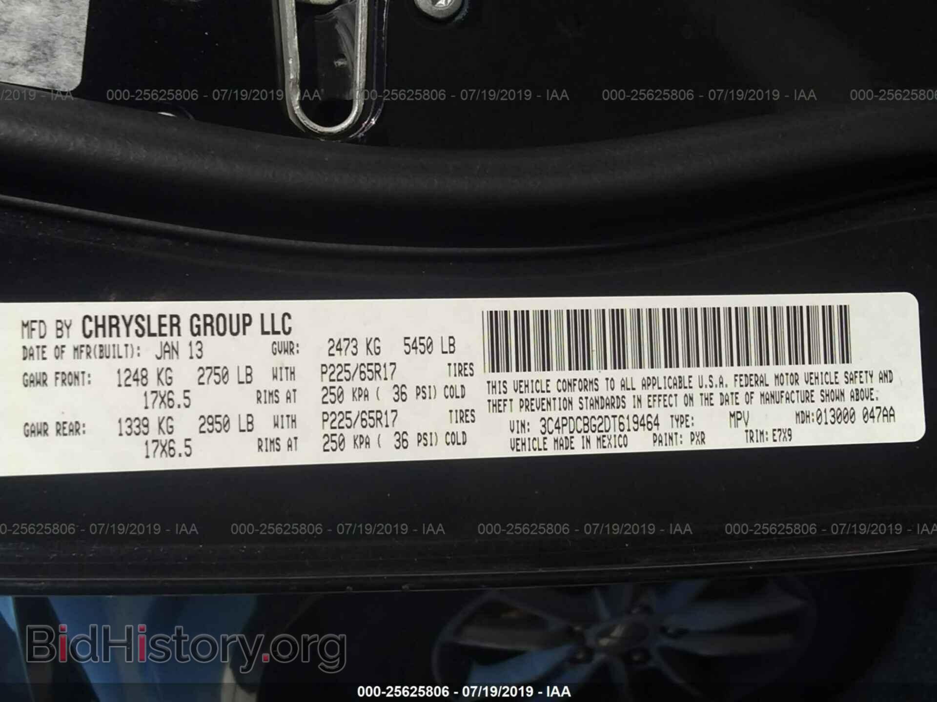 2013 DODGE JOURNEY - VIN: 3C4PDCBG2DT619464 - Фото 9