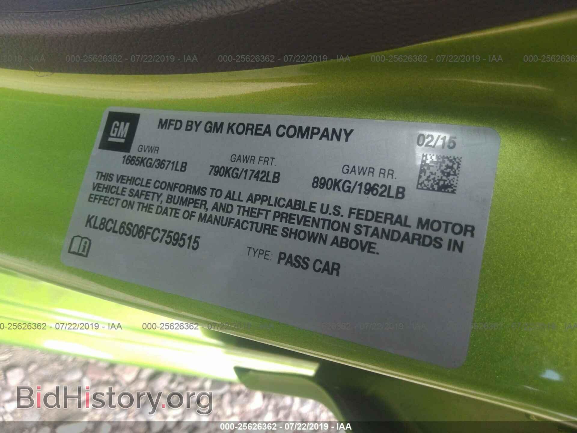 2015 CHEVROLET SPARK EV - VIN: KL8CL6S06FC759515 - Photo 9