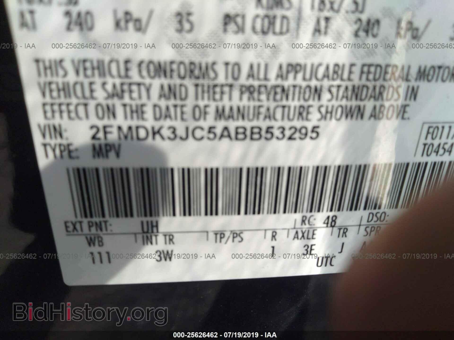 2010 FORD EDGE - VIN: 2FMDK3JC5ABB53295 - Фото 9