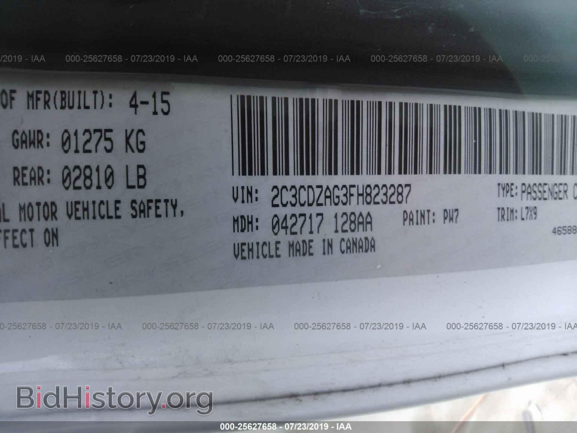 2015 DODGE CHALLENGER - VIN: 2C3CDZAG3FH823287 - Фото 9