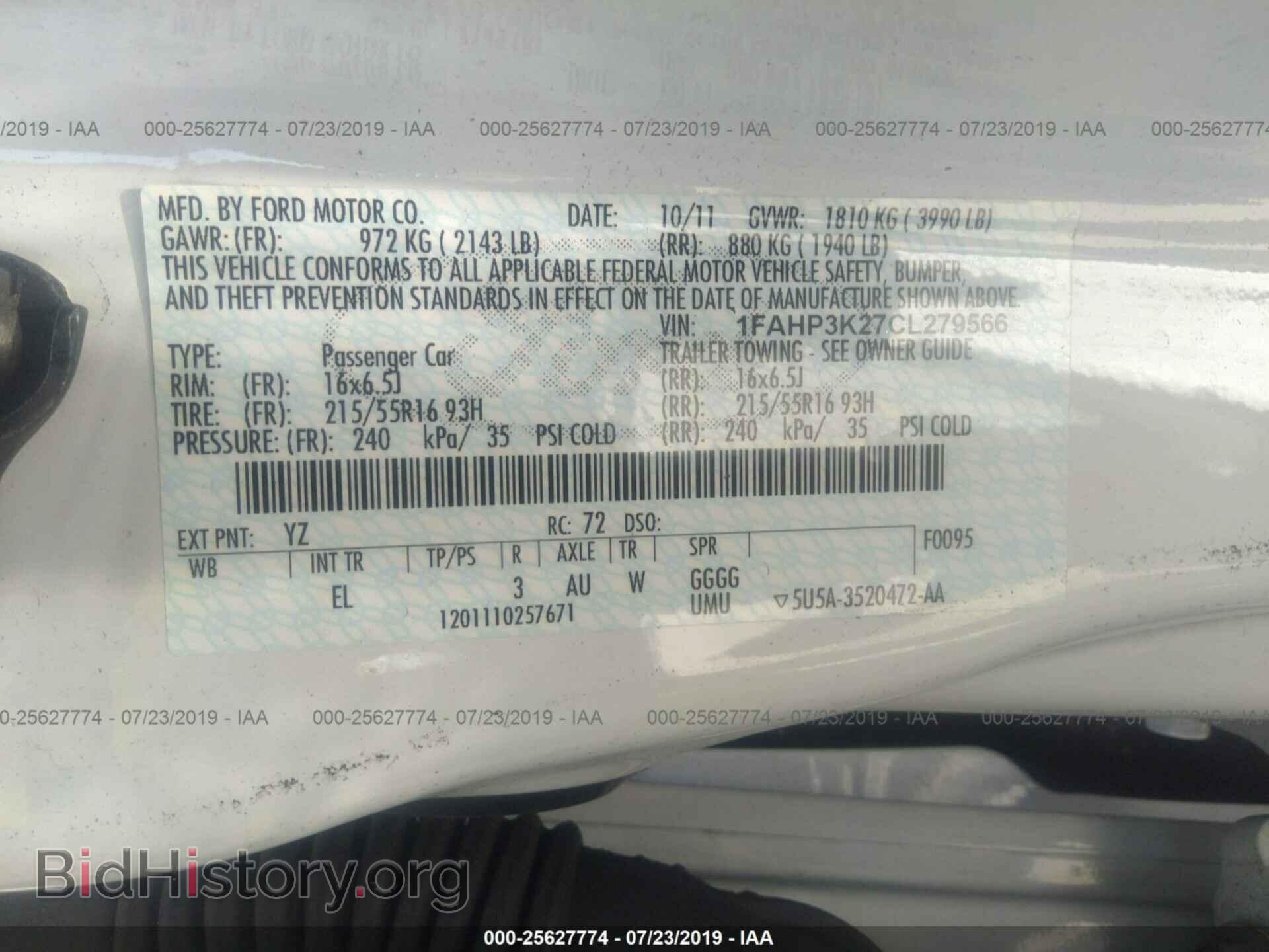 2012 FORD FOCUS - VIN: 1FAHP3K27CL279566 - Photo 9