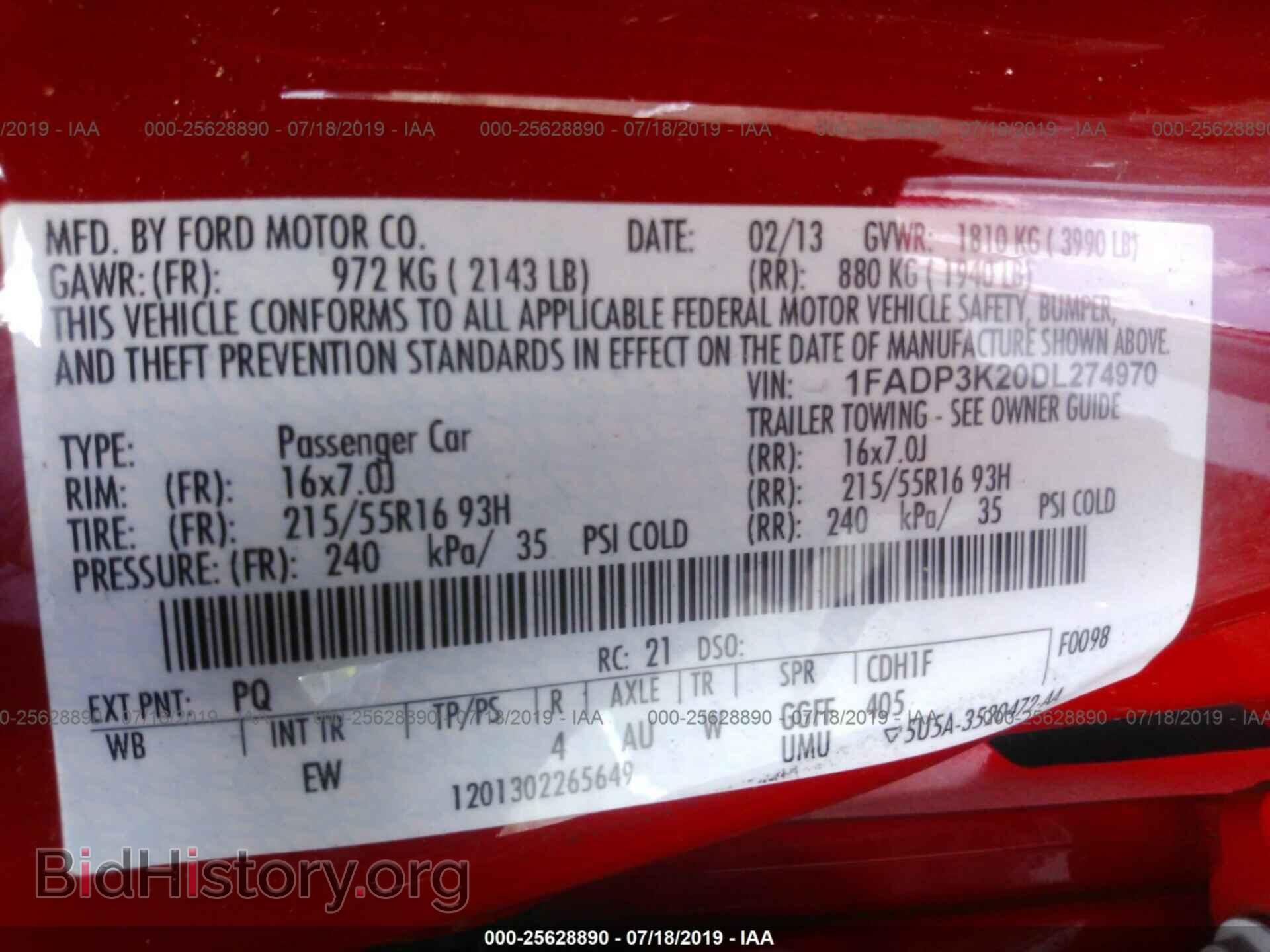 2013 FORD FOCUS - VIN: 1FADP3K20DL274970 - Photo 9