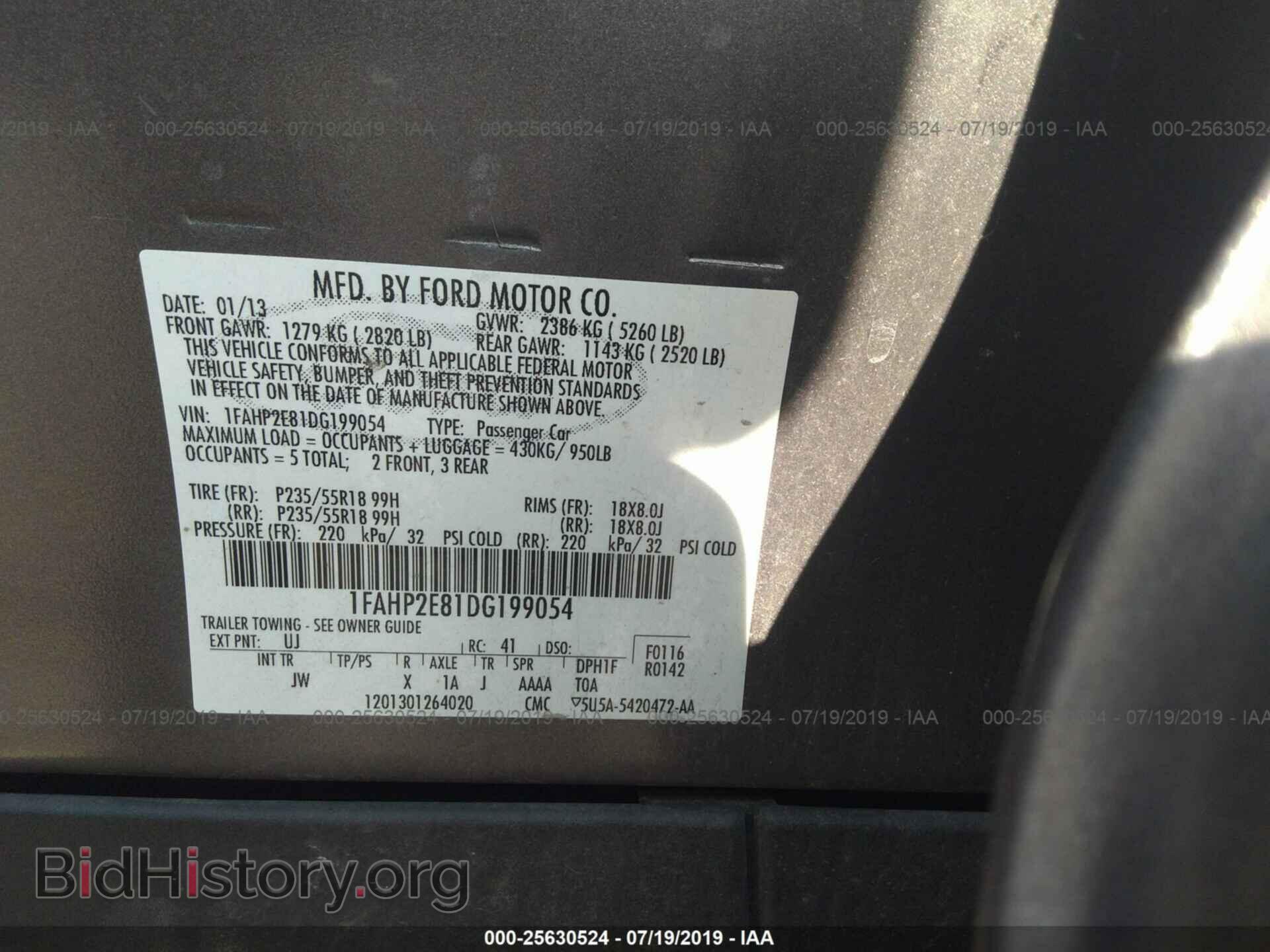 2013 FORD TAURUS - VIN: 1FAHP2E81DG199054 - Photo 9