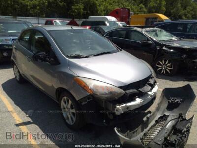 2012 Mazda MAZDA2, серебристый — VIN JM1DE1LYXC0152205, IAAI