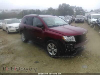 2012 Jeep COMPASS Latitude, maroon — VIN 1C4NJDEB6CD616402, IAAI