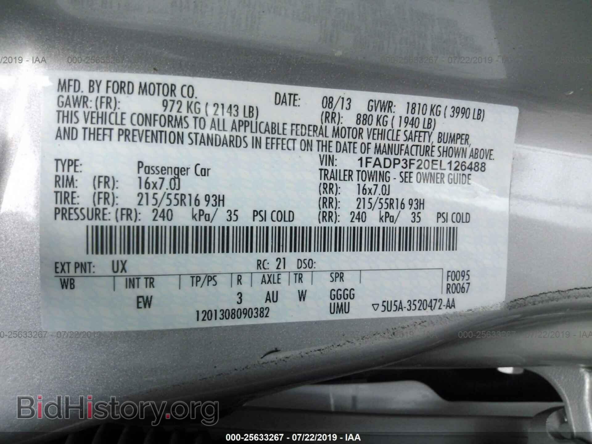 2014 FORD FOCUS - VIN: 1FADP3F20EL126488 - Photo 9