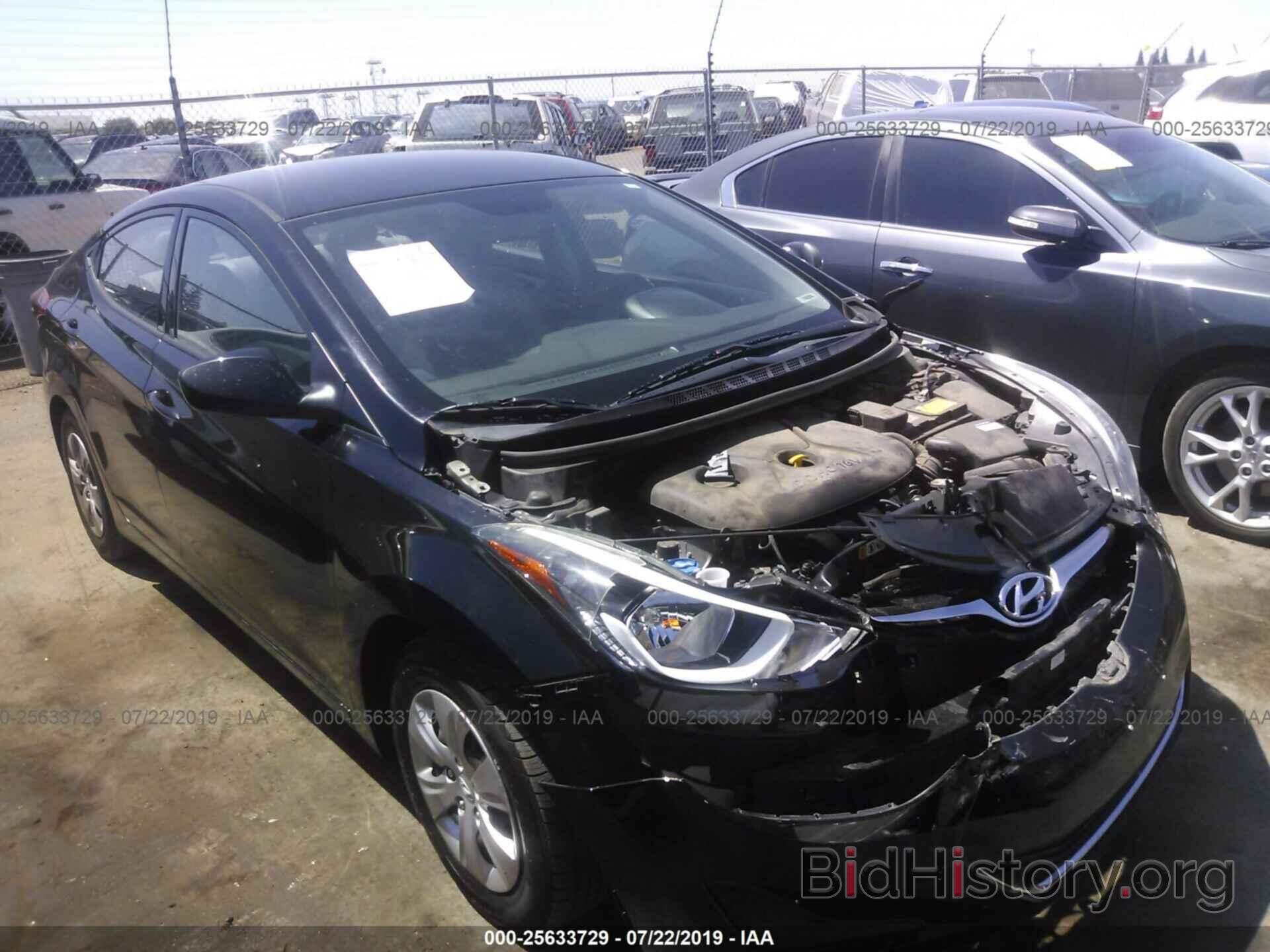 Photo KMHDH4AE1GU545666 - HYUNDAI ELANTRA 2016