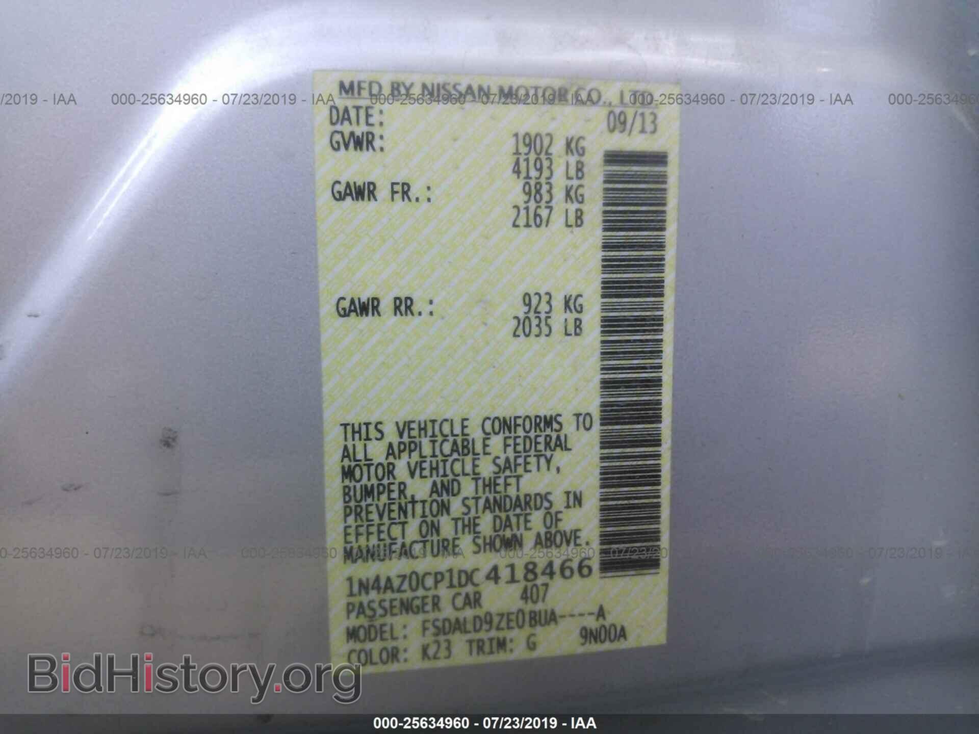 2013 NISSAN LEAF - VIN: 1N4AZ0CP1DC418466 - Фото 9
