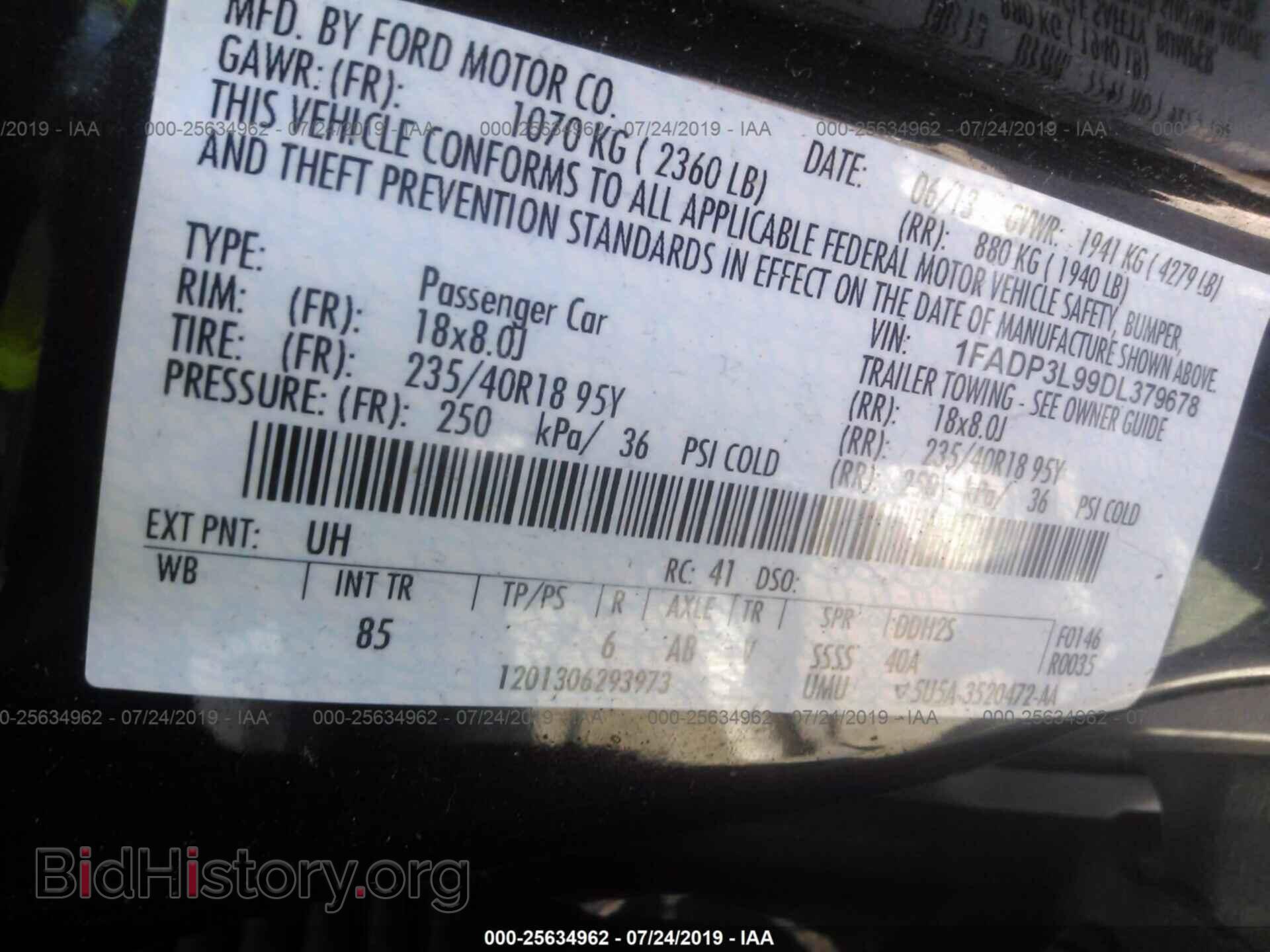 2013 FORD FOCUS - VIN: 1FADP3L99DL379678 - Photo 9