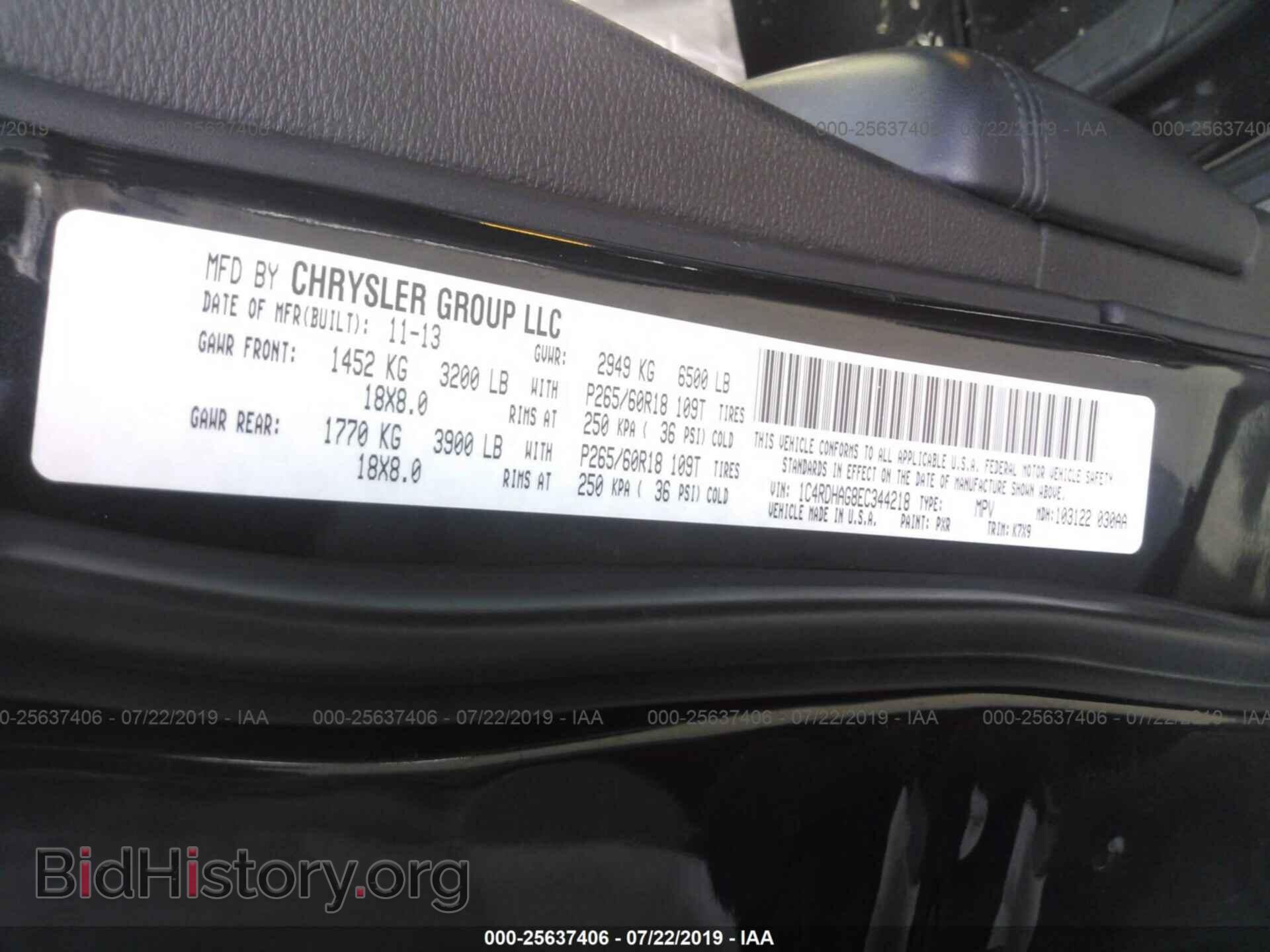 2014 DODGE DURANGO - VIN: 1C4RDHAG8EC344218 - Фото 9