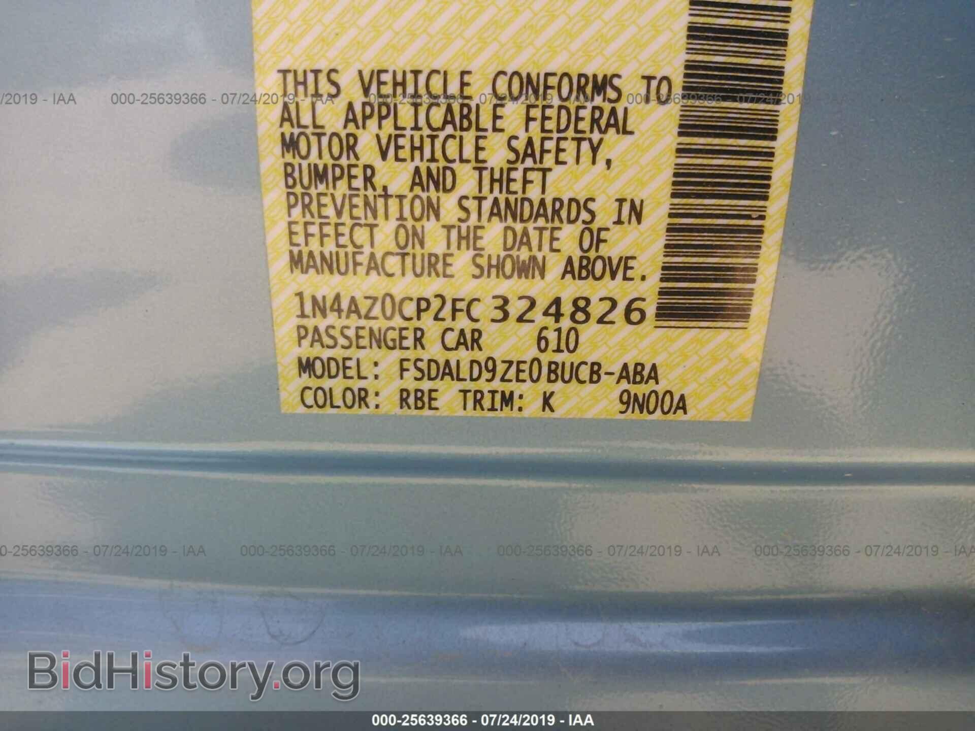 2015 NISSAN LEAF - VIN: 1N4AZ0CP2FC324826 - Фото 9