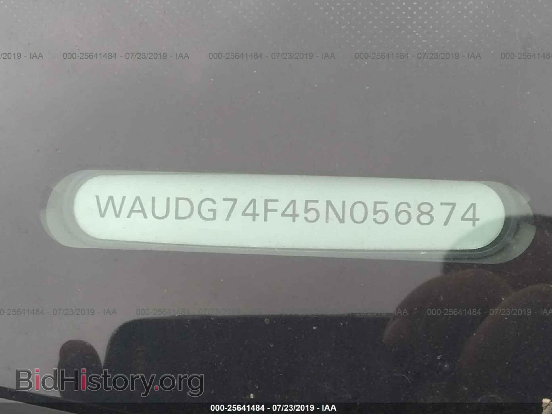 2005 AUDI A6 - VIN: WAUDG74F45N056874 - Фото 9