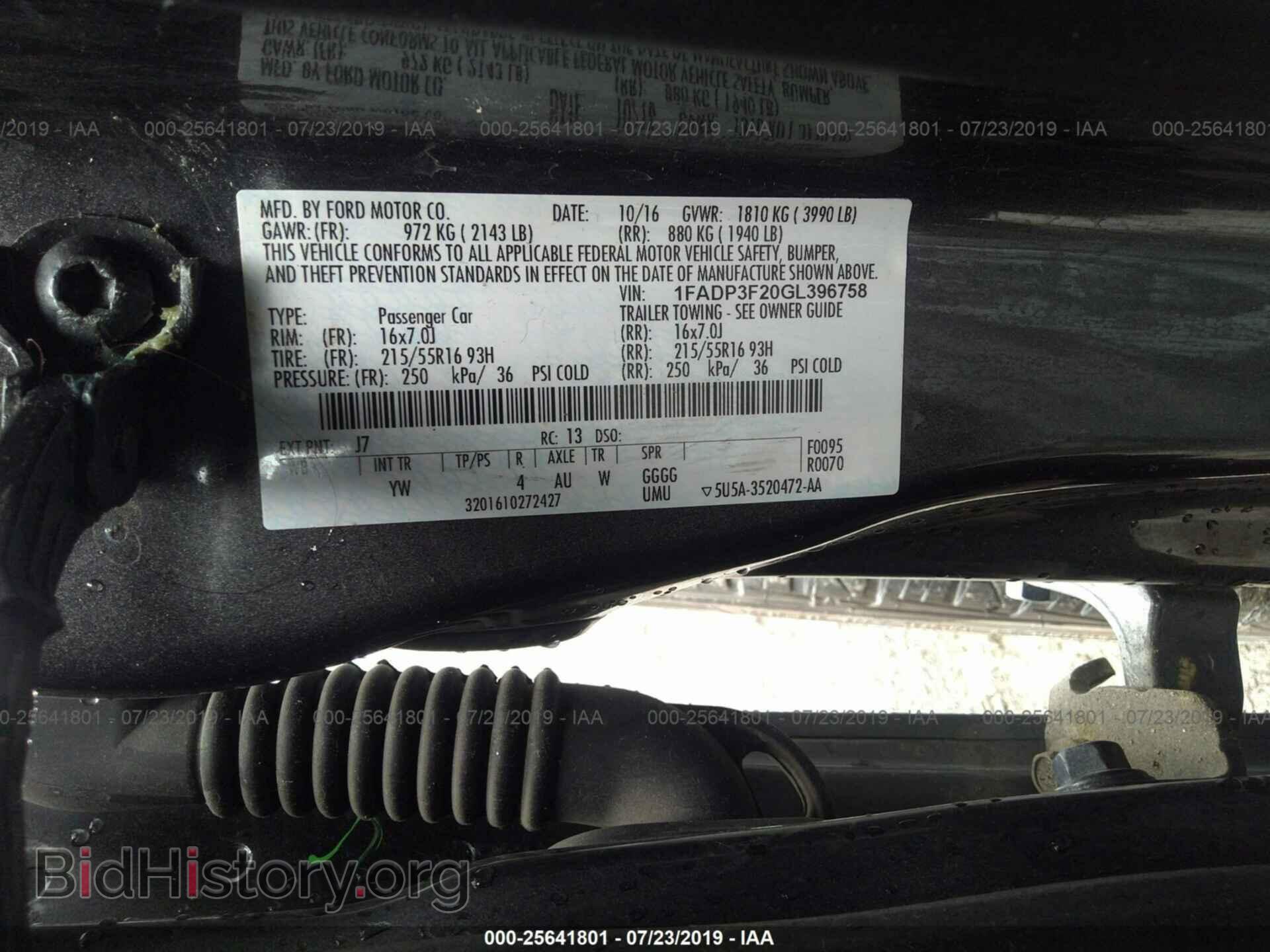 2016 FORD FOCUS - VIN: 1FADP3F20GL396758 - Photo 9
