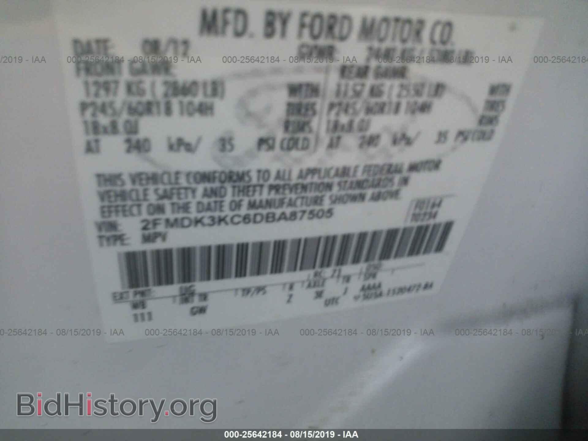 2013 FORD EDGE - VIN: 2FMDK3KC6DBA87505 - Photo 9