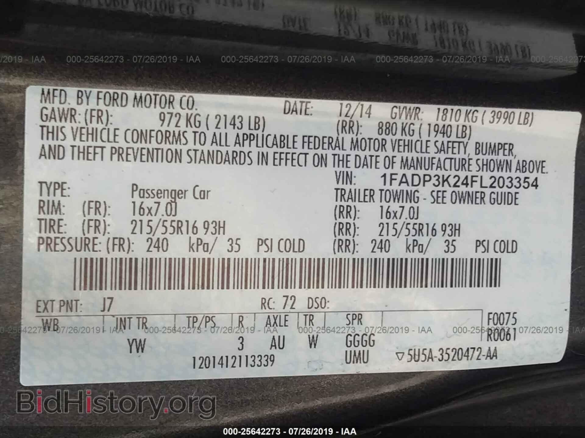 2015 FORD FOCUS - VIN: 1FADP3K24FL203354 - Photo 9