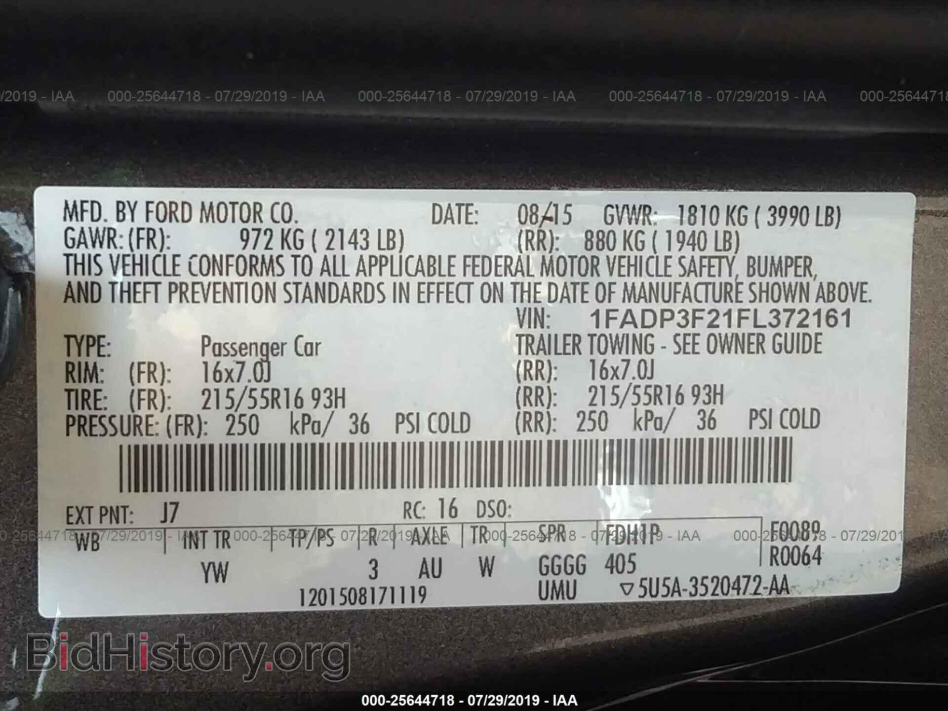 2015 FORD FOCUS - VIN: 1FADP3F21FL372161 - Photo 9