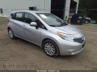 2014 Nissan VERSA NOTE S/S Plus/SV/SL, серебристый — VIN 3N1CE2CP2EL366543, IAAI