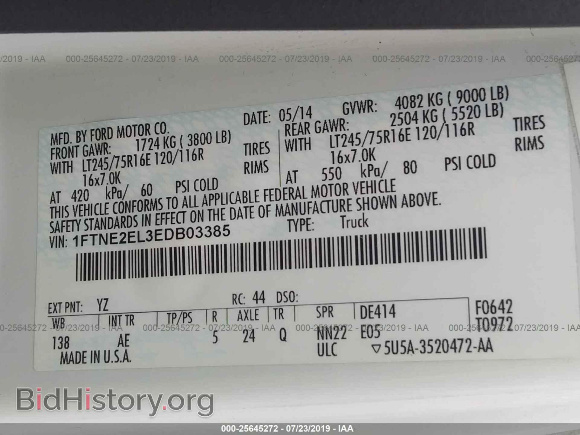 2014 FORD ECONOLINE - VIN: 1FTNE2EL3EDB03385 - Фото 9