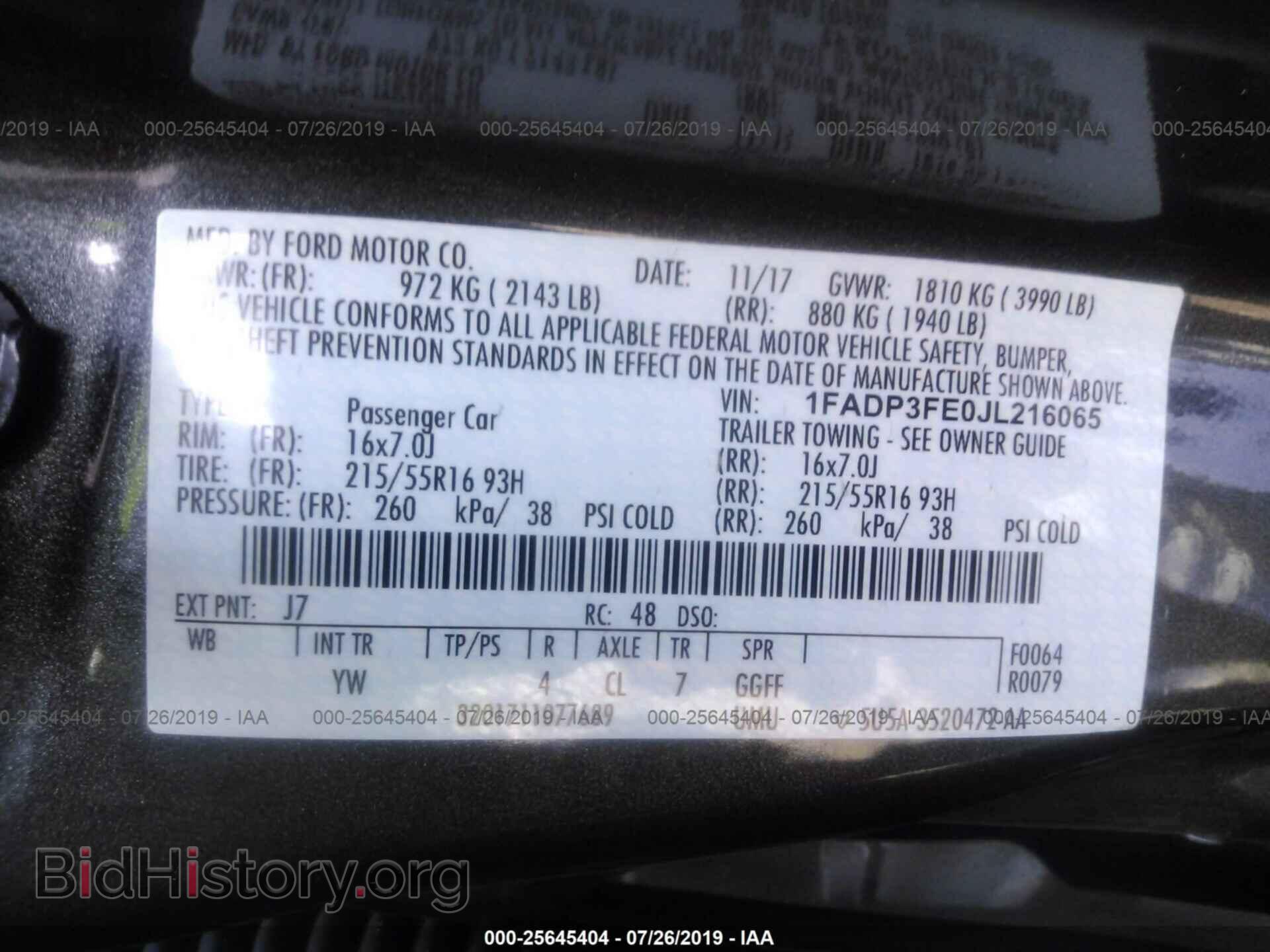2018 FORD FOCUS - VIN: 1FADP3FE0JL216065 - Фото 9